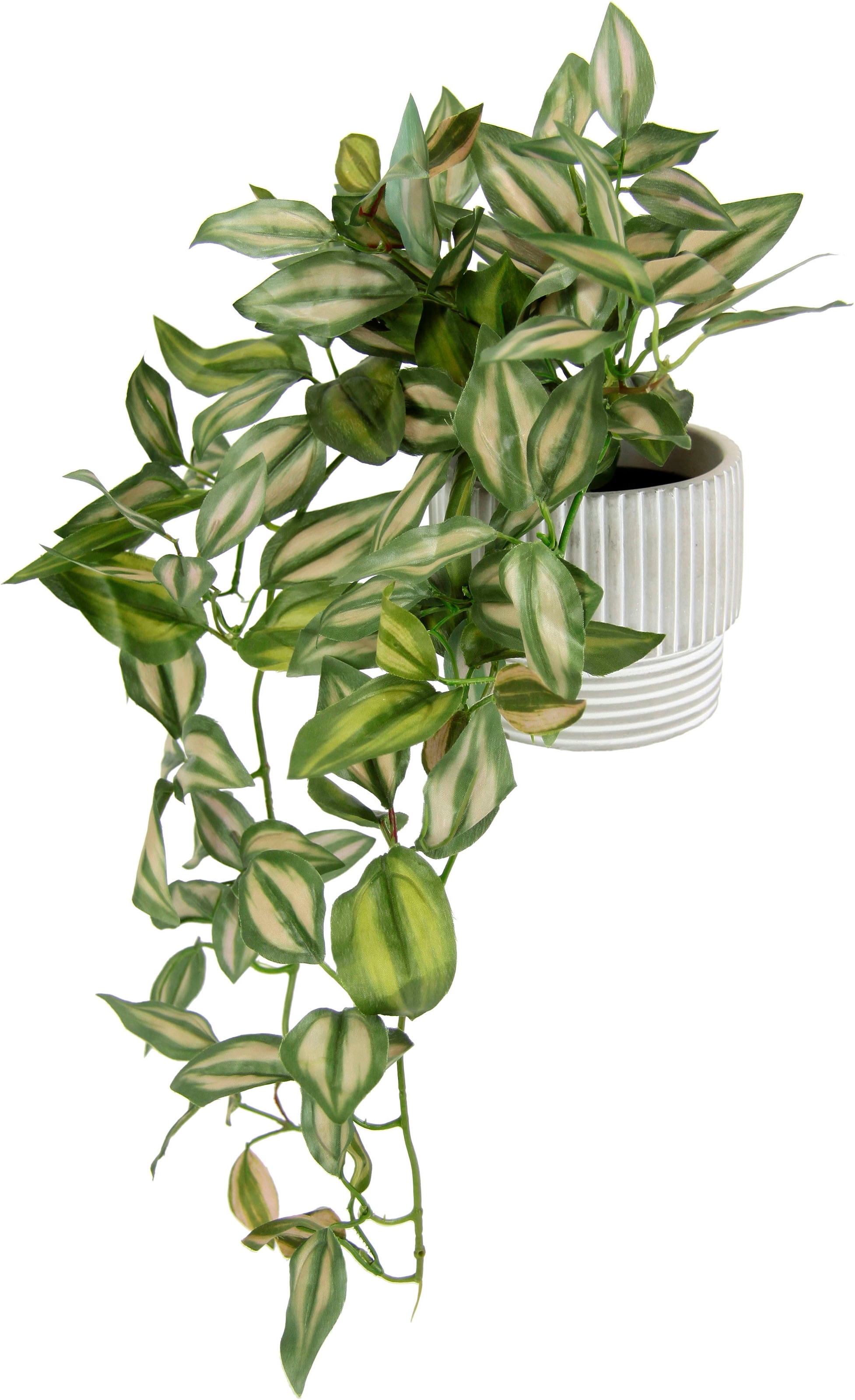 I.GE.A. Kunstpflanze »Tradescantiahänger«, Mit Übertopf Kunstpflanze Hängepflanze Pflanzenampel Kletterpflanze