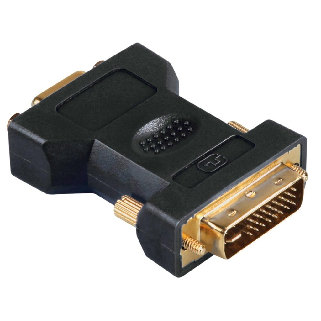 Hama Video-Adapter »VGA-DVI-Adapter, DVI-Stecker - VGA-Kupplung, vergoldet geschirmt«, DVI zu VGA