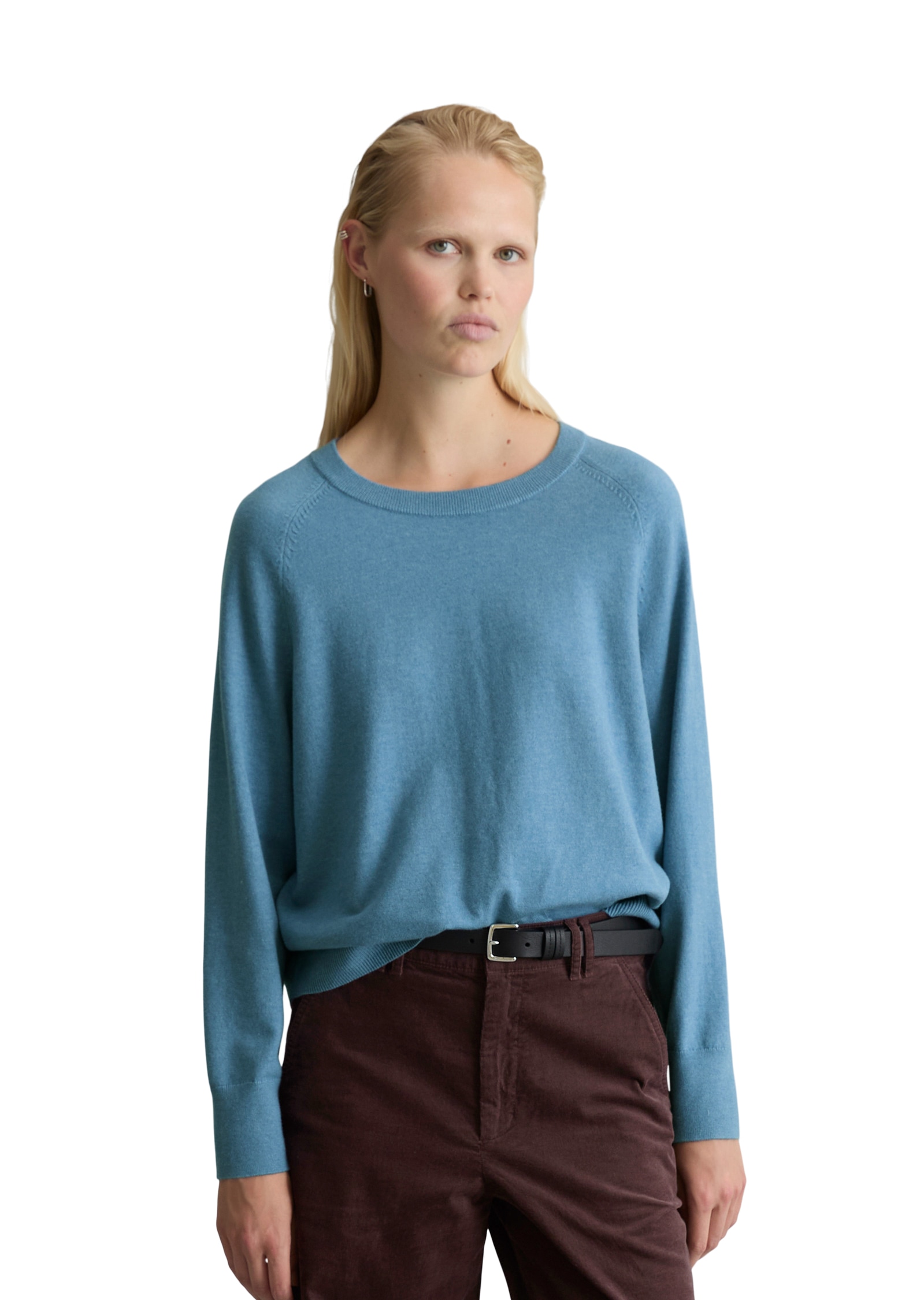 Marc O'Polo DENIM Rundhalspullover regular fit, Strick, aus Soft Cotton Stretch, Raglanärmel