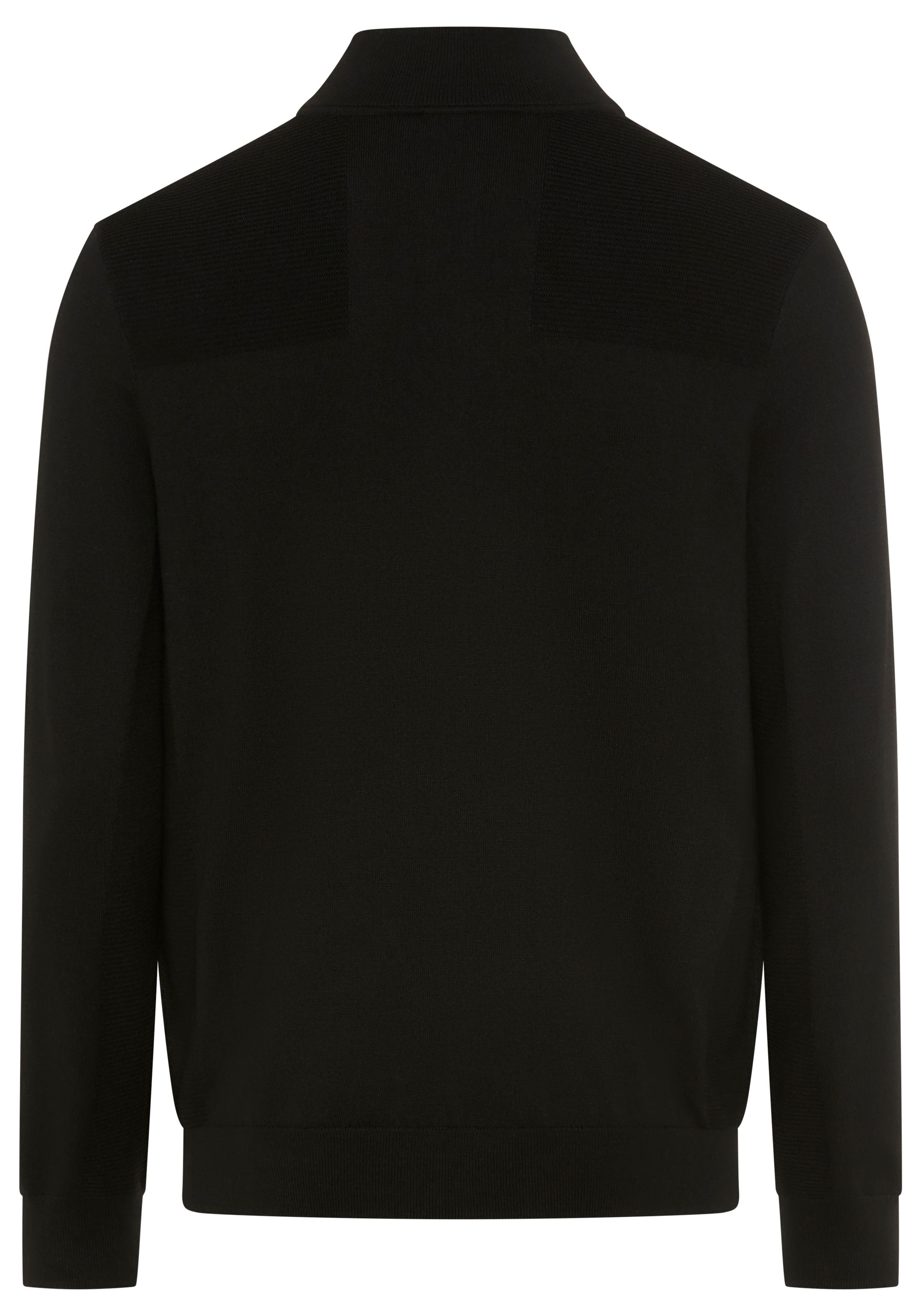 BOSS GREEN Strickpullover Stehkragen mit Reißverschluss, Regular Fit,