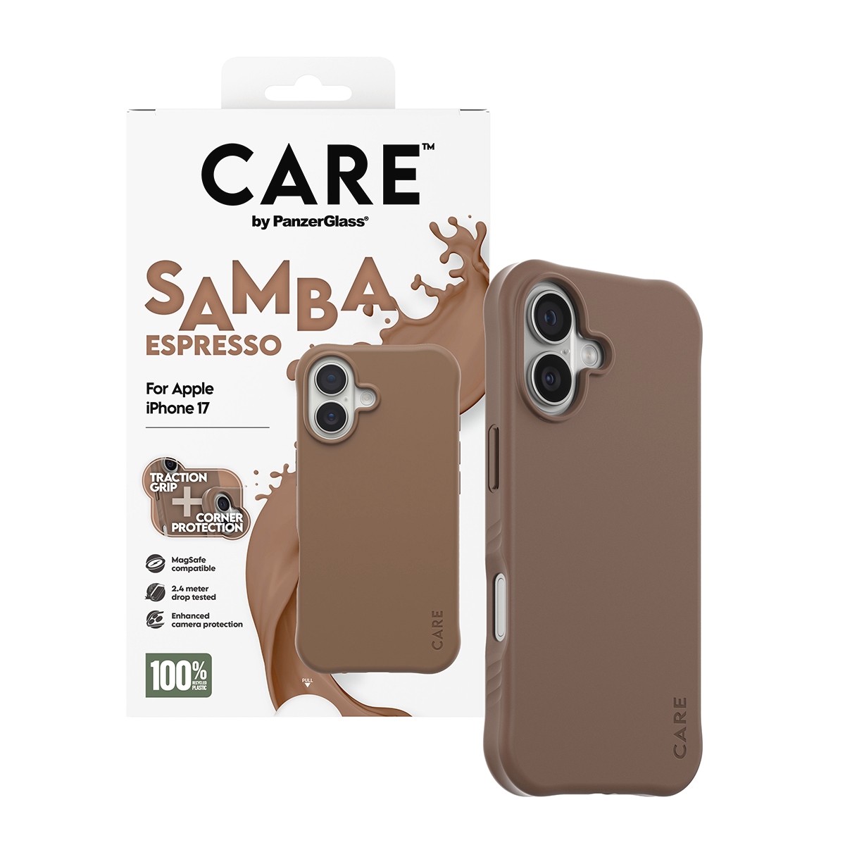 CARE by PanzerGlass Handyhülle »Samba MagSafe Case für Apple iPhone 17« Smartphones Backcover, Schutzhülle, Handyschutzhülle, Case, Schutzcase, stoßfest