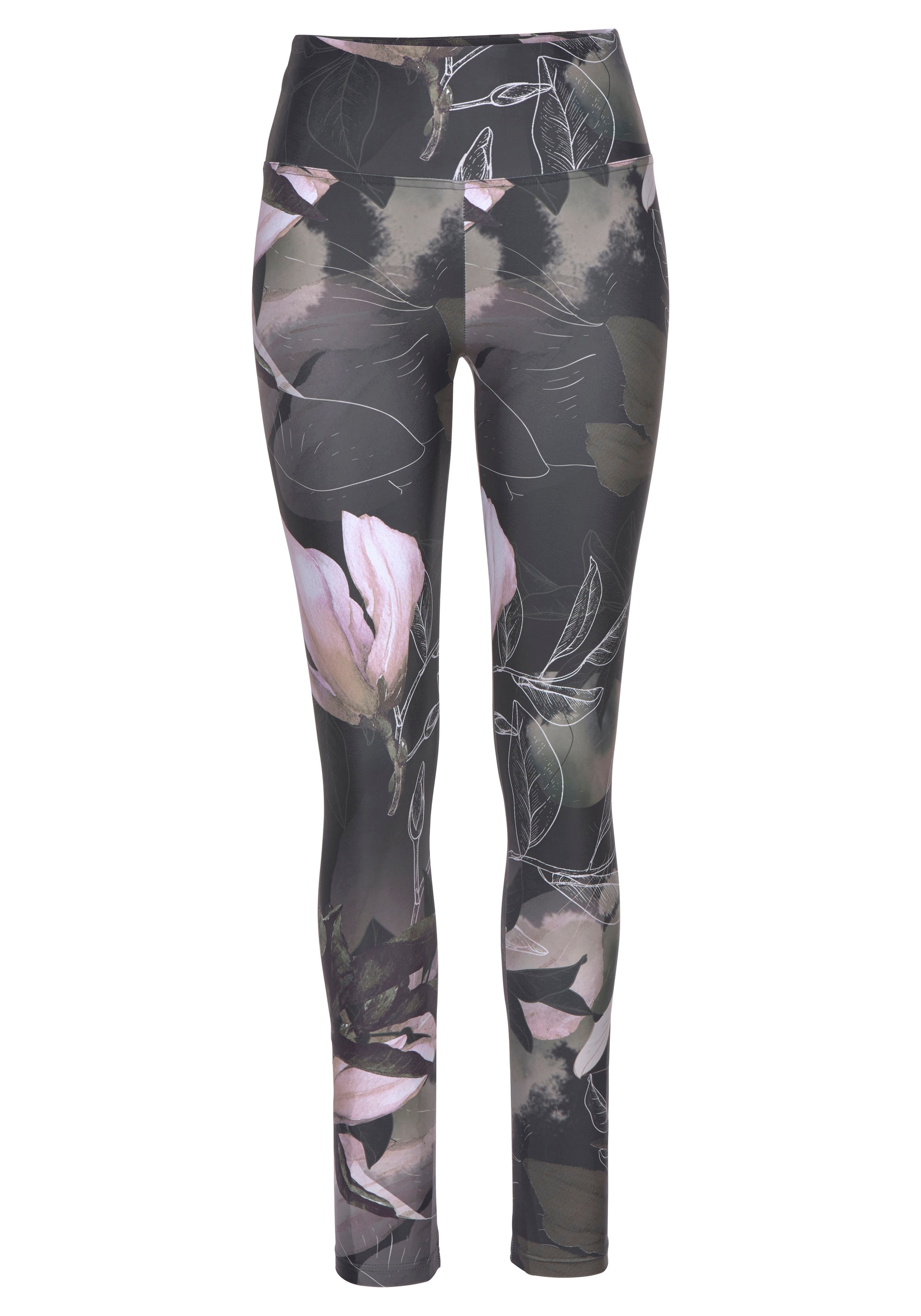 LASCANA ACTIVE Leggings »Tropical«, mit abstraktem Blumenprint, Loungewear