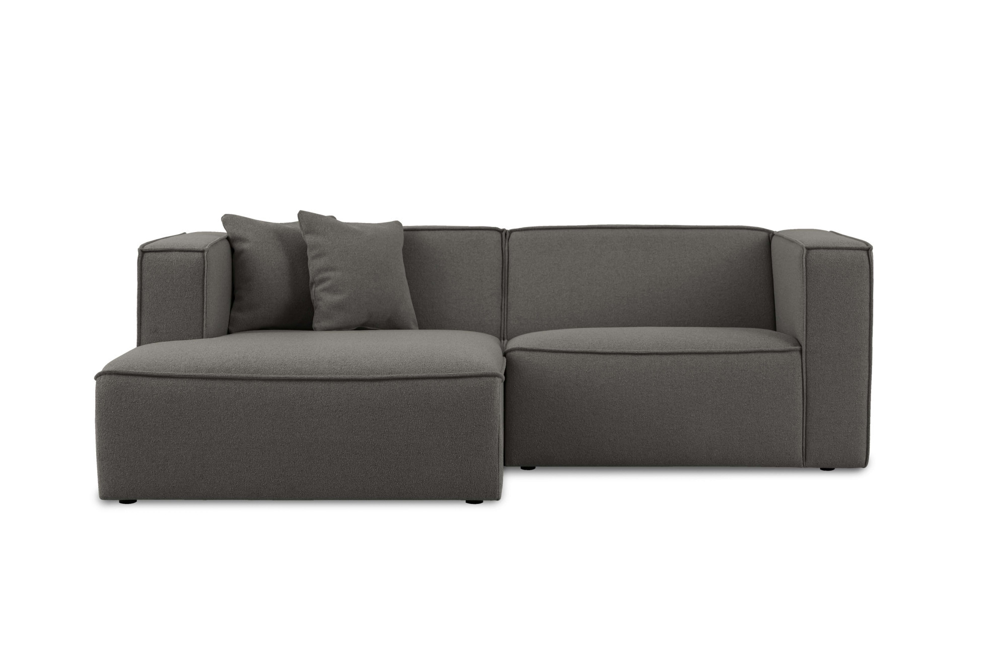 OTTO home Ecksofa »Tammie«, Breite 222 cm, Webstoff fein, bodentief, mit Wellenunterfederung