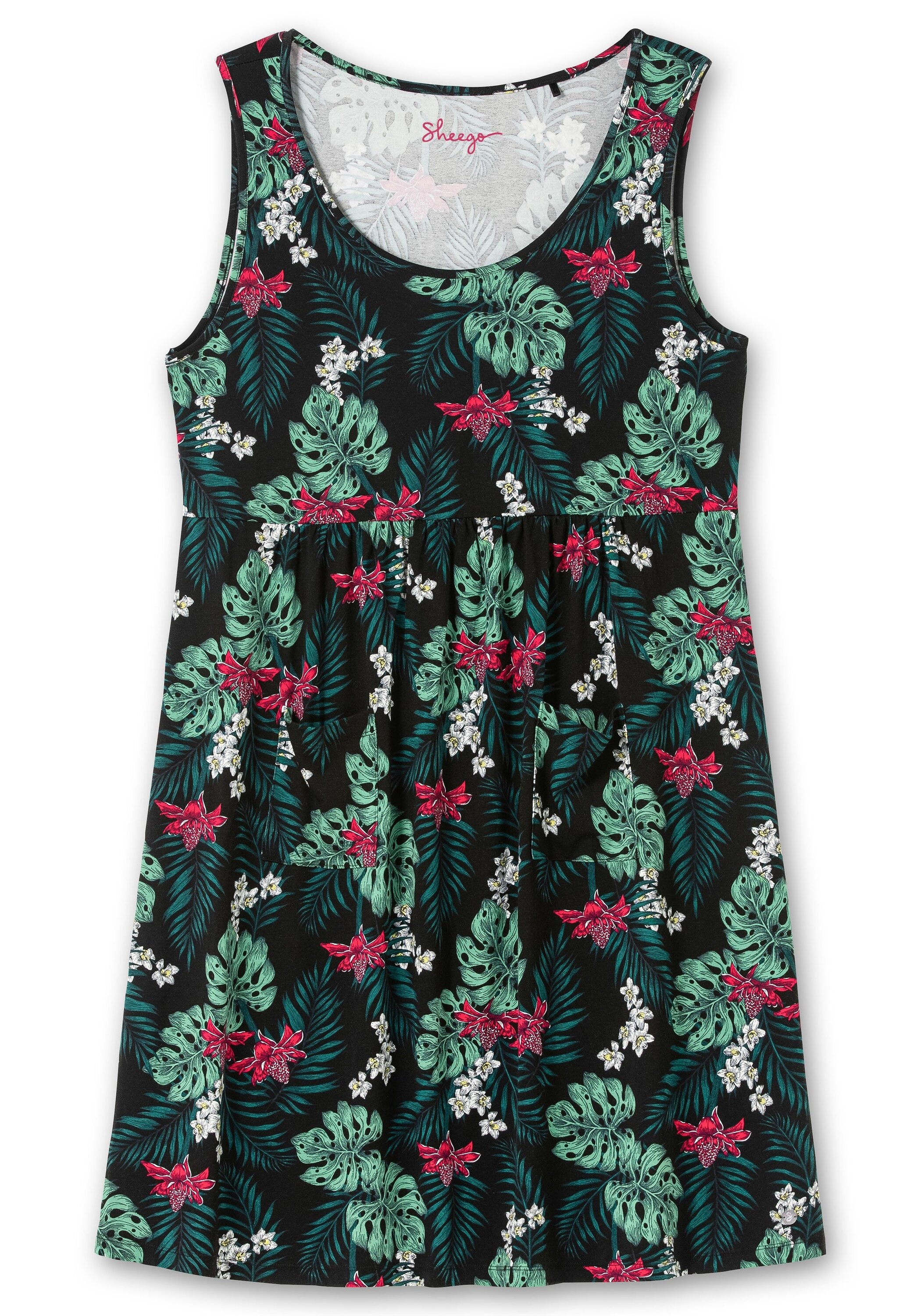 Sheego Sommerkleid »Ärmelloses Jerseykleid in leicht ausgestellter Form«