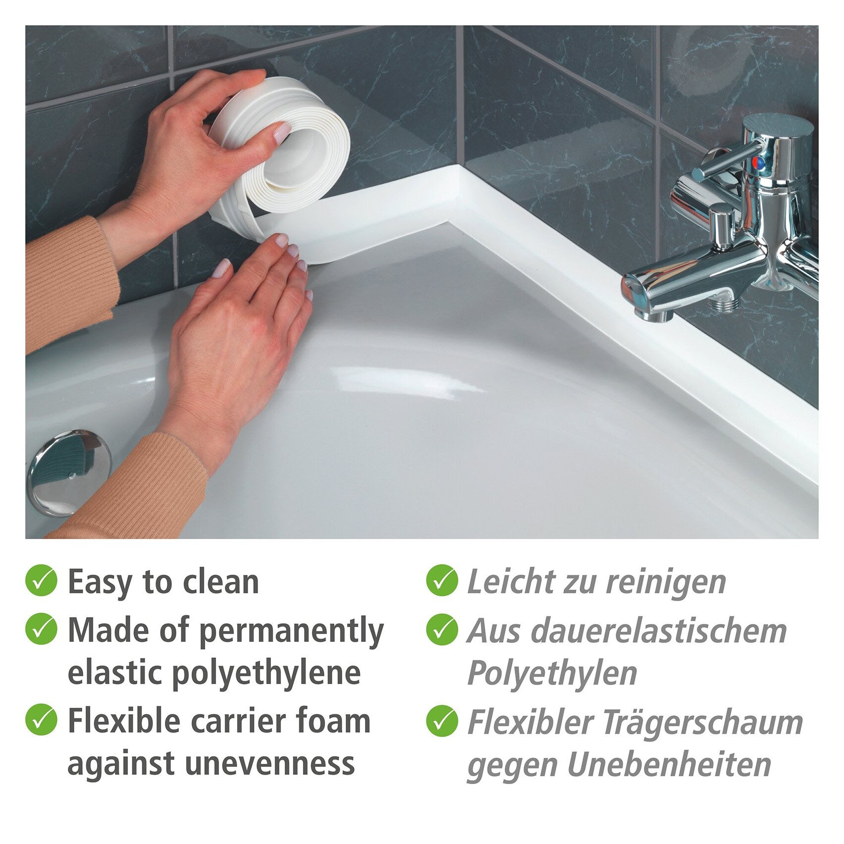 WENKO Wannenabdichtband »Extrabreit« 1 Stk. tlg. 3,5 m, weiß