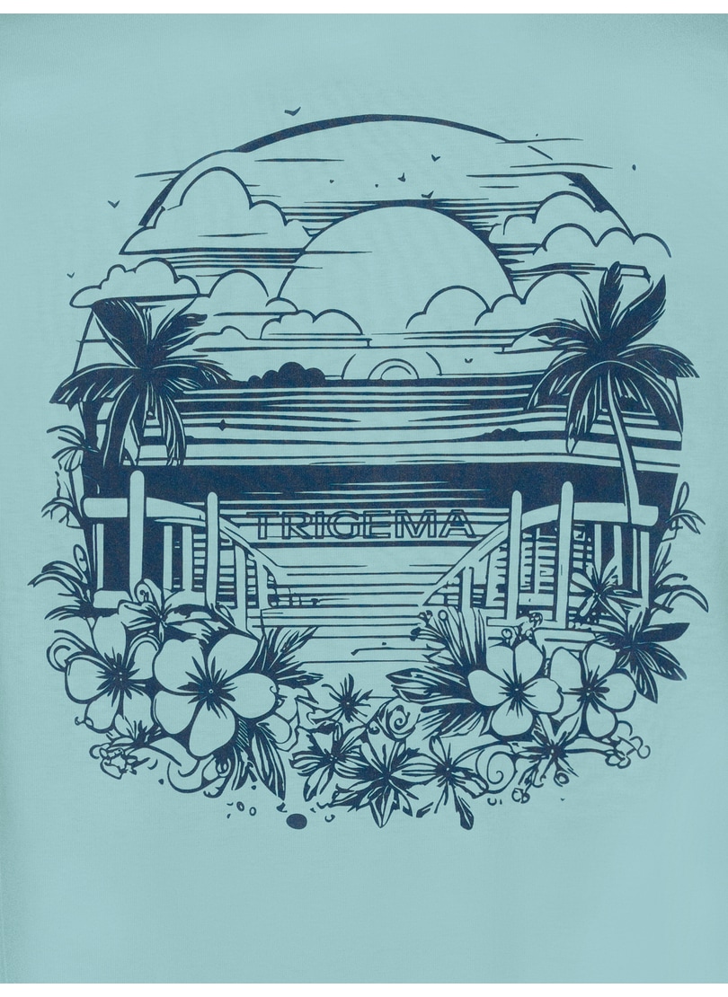 Trigema T-Shirt »TRIGEMA T-Shirt mit großem Backprint«, (1 tlg.)