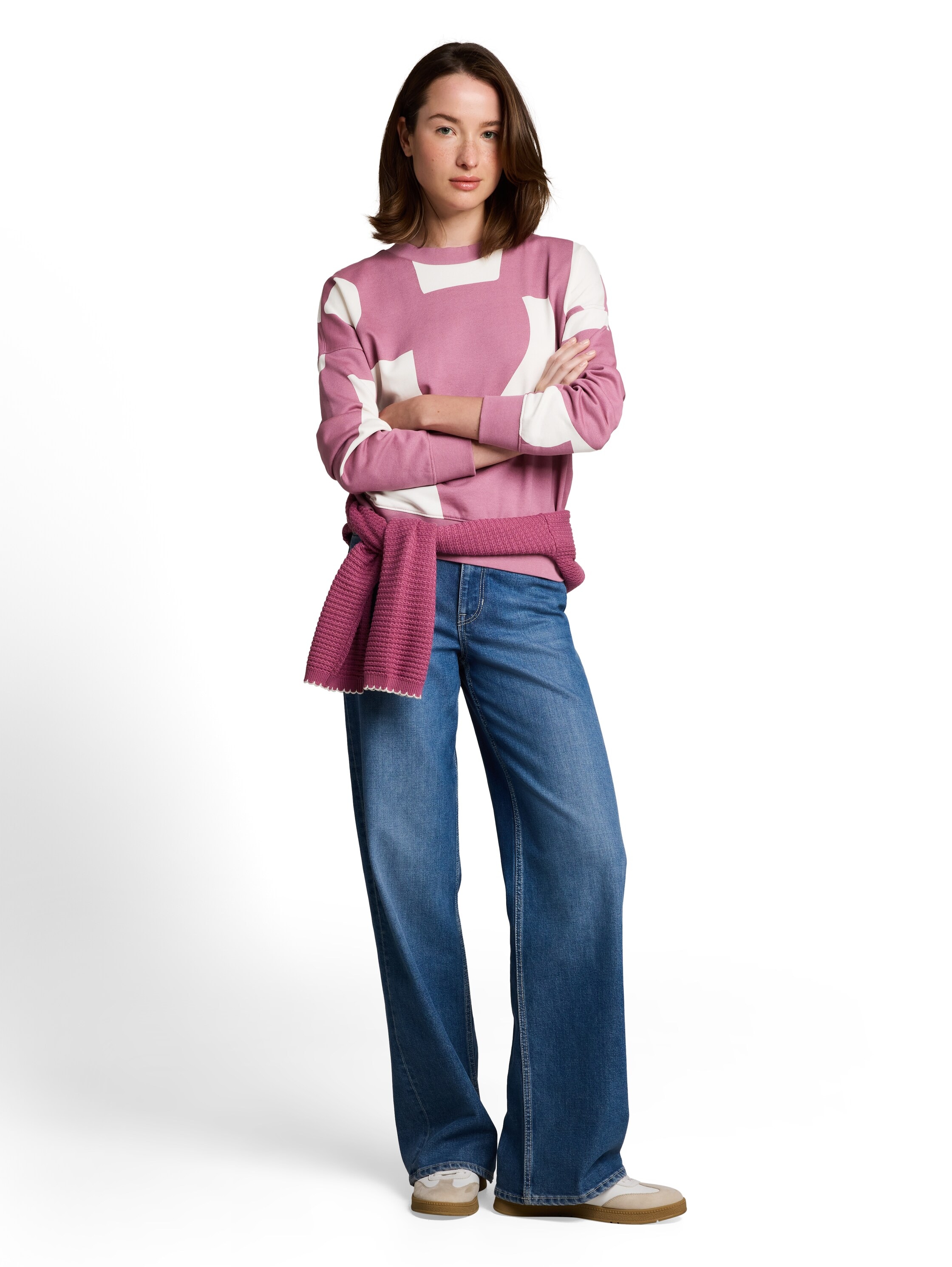 TOM TAILOR Denim Sweatshirt , mit All-Over Print
