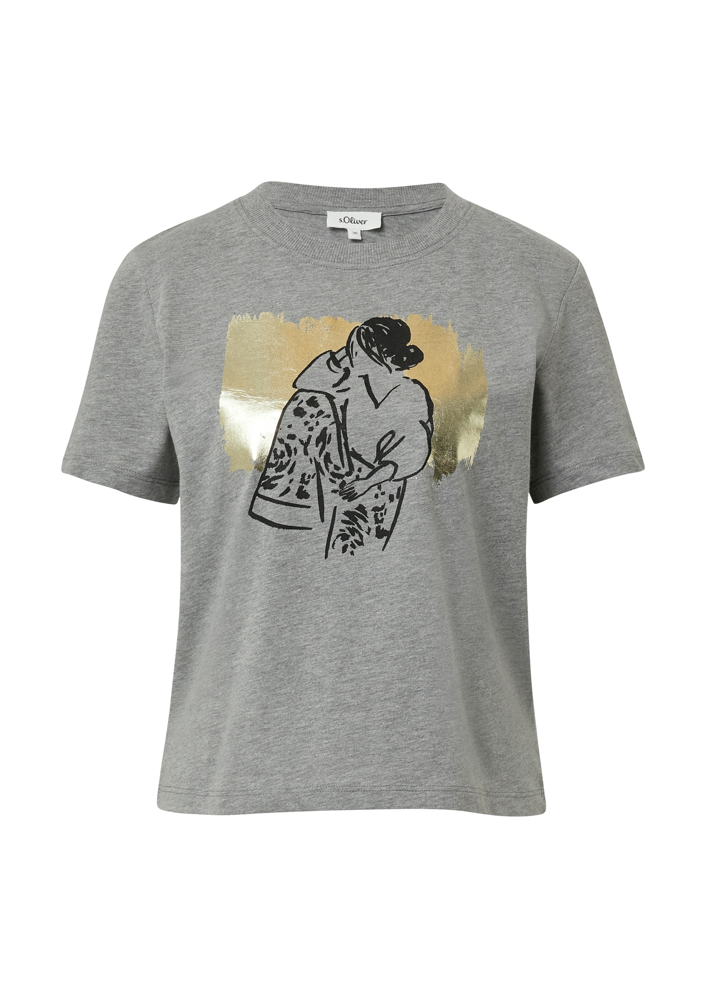 s.Oliver T-Shirt mit Flitzer-Print