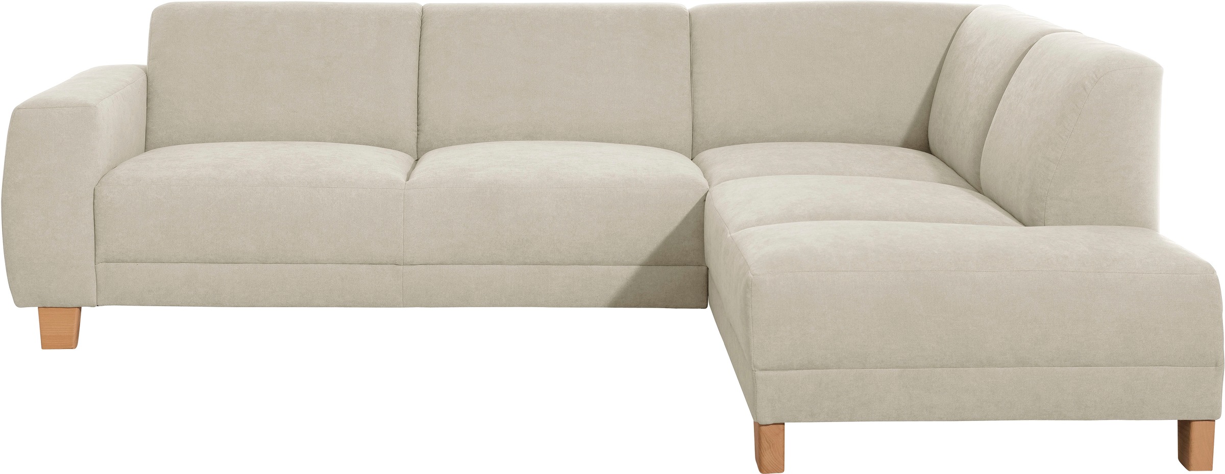 Max Winzer® Ecksofa »Blackpool modern, mittlere Sitzhärte mit hochwertiger Schaumpolsterung«, Lounge-Charakter durch niedrigen, leicht gewölbten Rücken