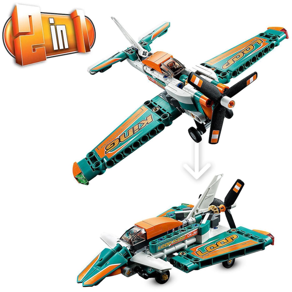 LEGO® Konstruktionsspielsteine »Rennflugzeug (42117), LEGO® Technic«, (154 St.)