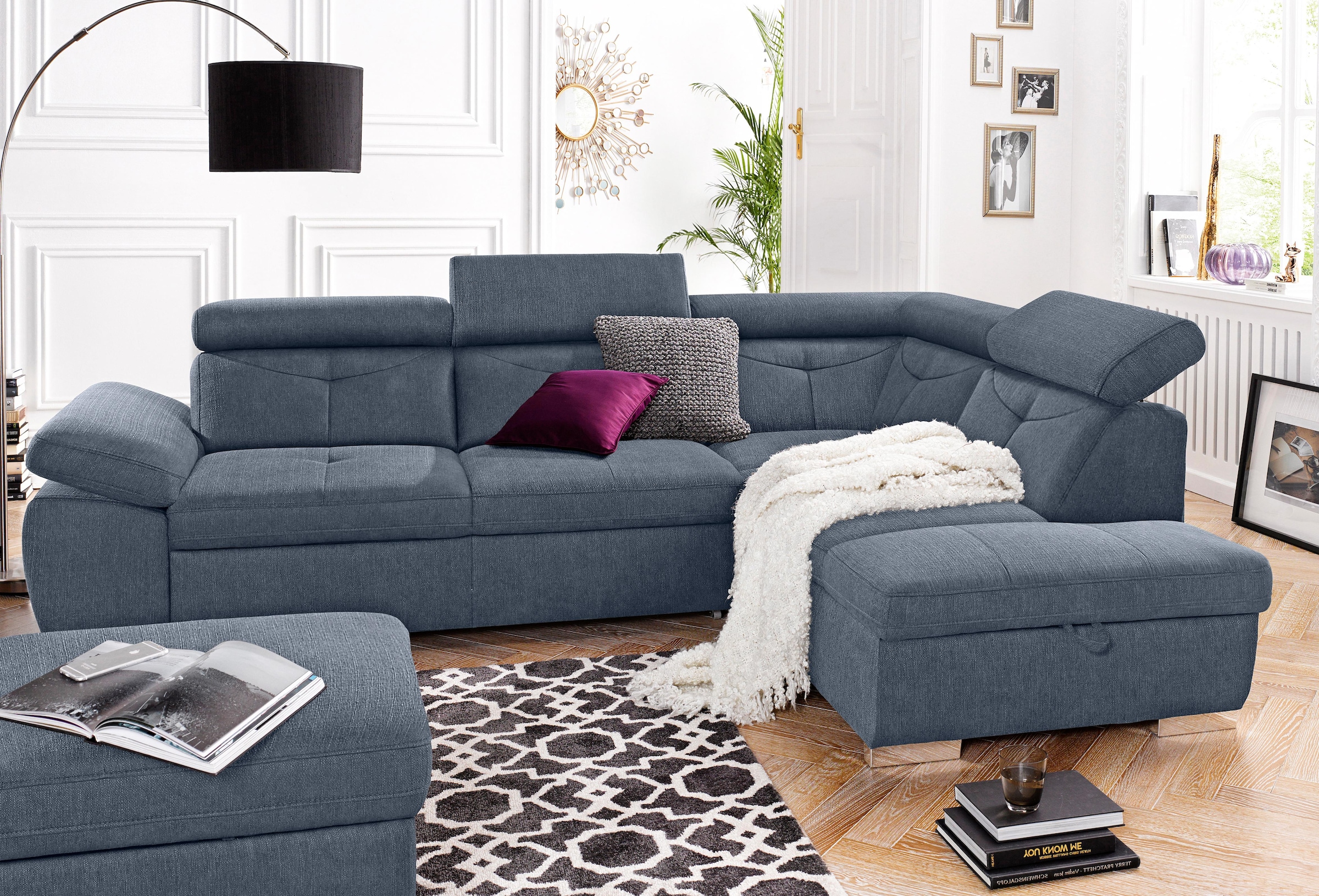 Ecksofa »Spring, super bequem und komfortabel mit Armteil- und Kopfteilfunktion«,...