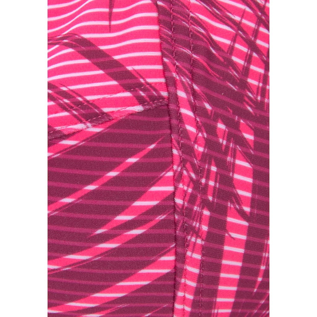 LASCANA ACTIVE Bügel-Bikini-Top »Coal«, im Mustermix aus Palmen und Streifen