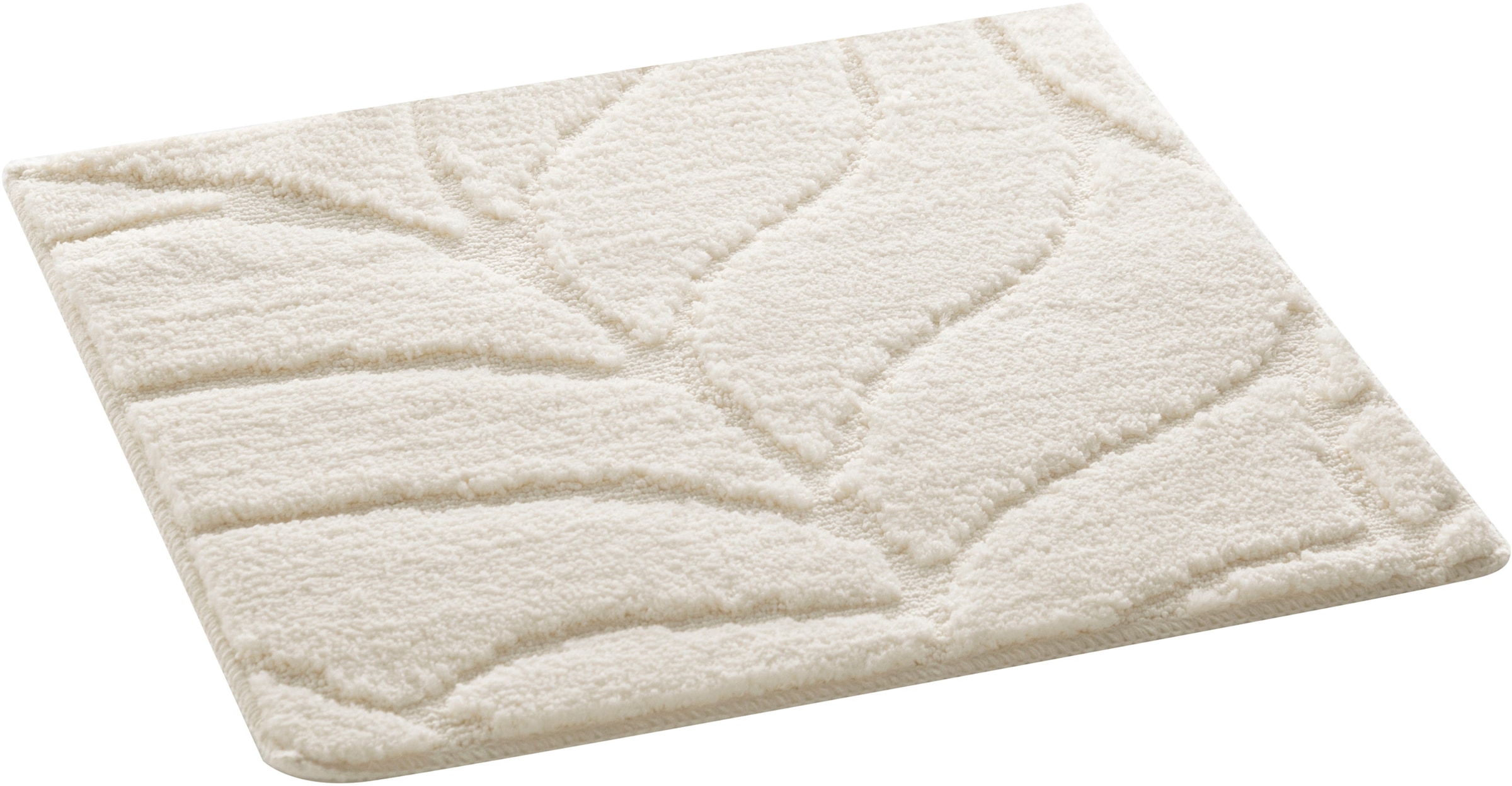 my home Badematte »Epense, Badvorleger, Badezimmer Teppich, Duschmatte mit Blattstruktur« Höhe 10 mm rutschhemmend beschichtet fußbodenheizungsgeeignet | schnell trocknend Badteppich, Uni, Blätter, Hoch-Tief, verschiedene Farben und Größen