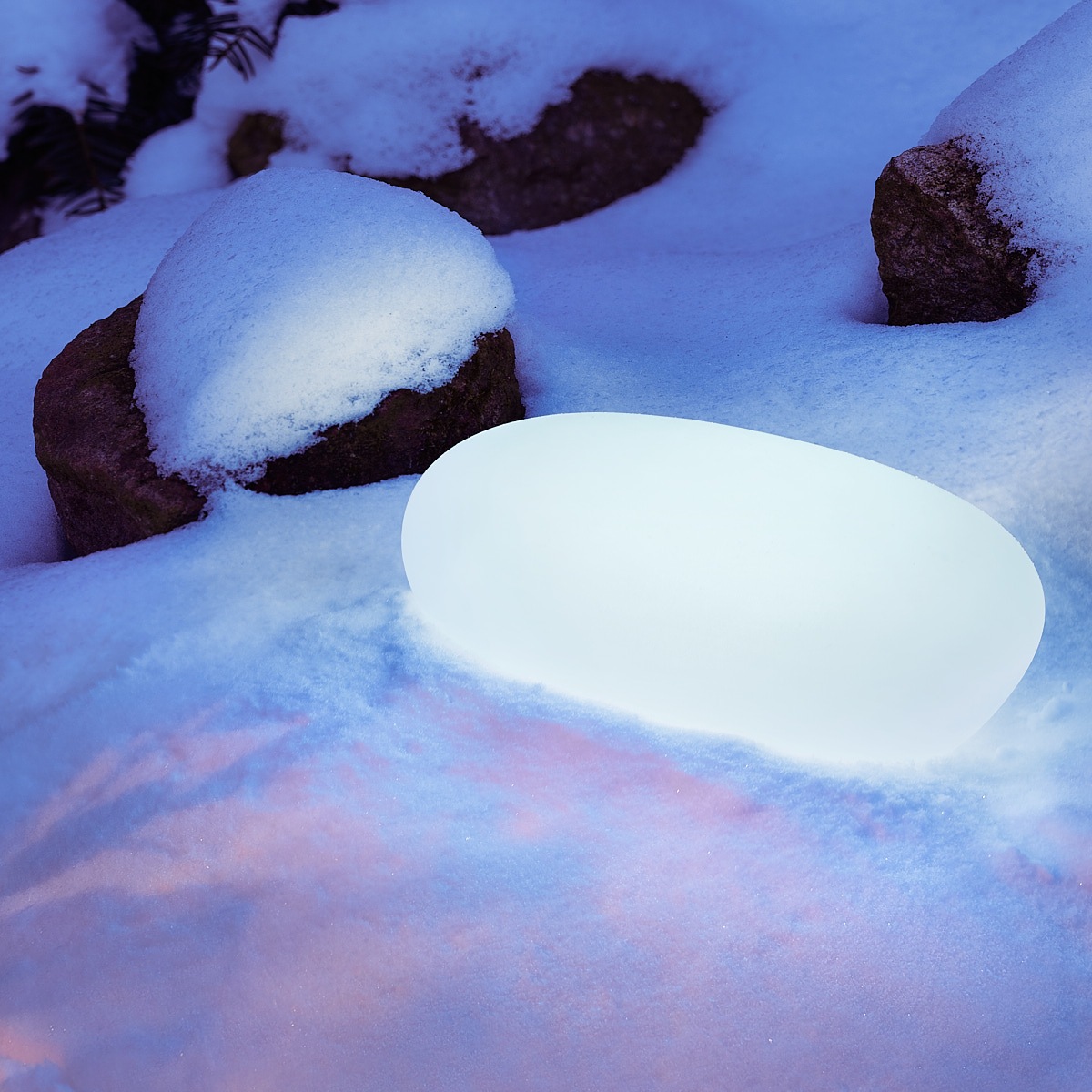 my home LED Solarleuchte »Elowyn, LED-Solar Steinleuchte 40 cm« LED-Modul 1 Stk. RGB | Warmweiß mit Erdspieß