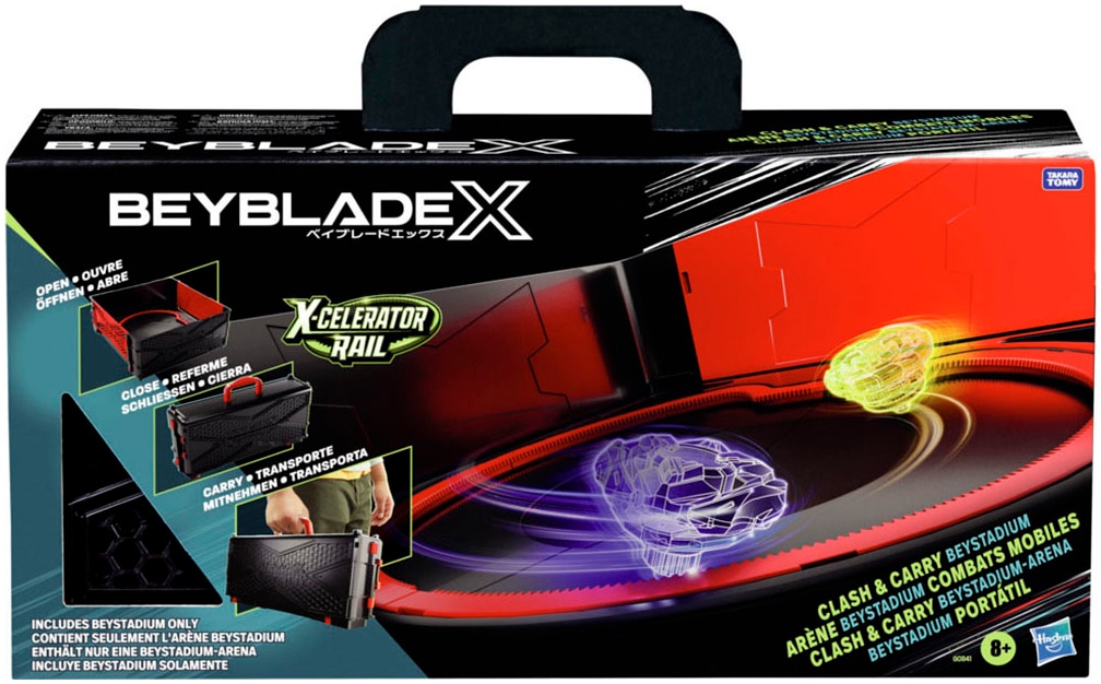 Hasbro Speed-Kreisel »Beyblade X Clash and Carry Beystadium-Arena«, (1 tlg.), mit Griff zum Mitnehmen