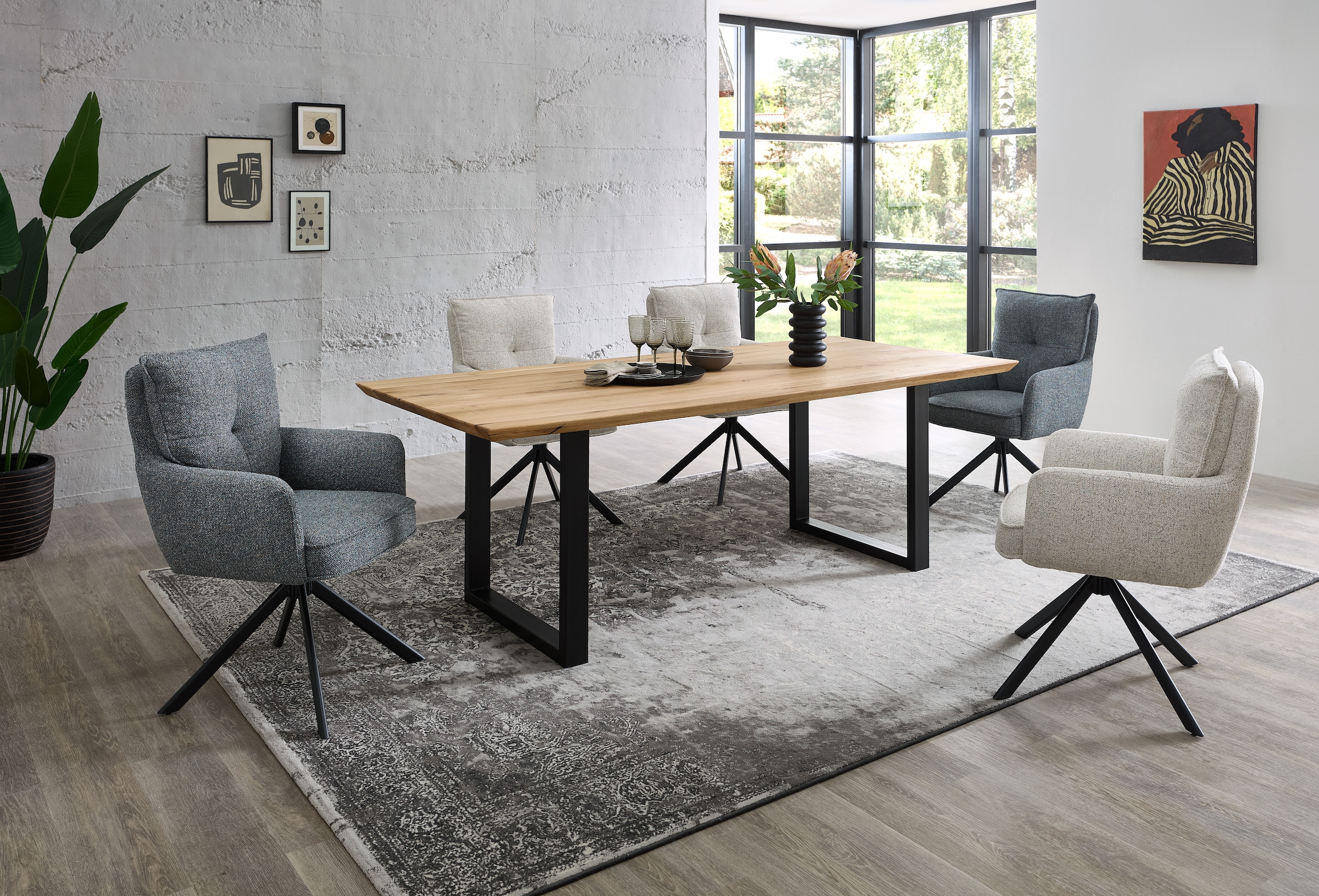 Stolkom Armlehnstuhl »Sofia young« (Set) 2 Stk.180 grad drehbar mit Auto-Return, Federkern im Sitz