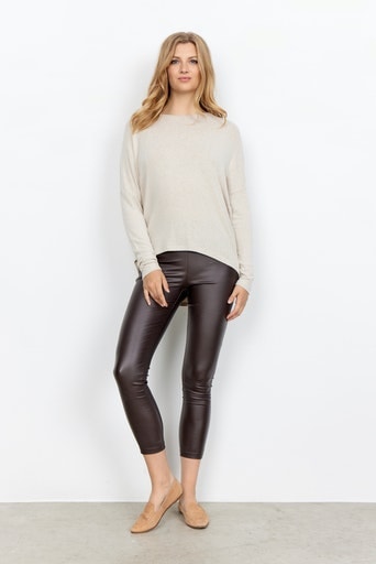 soyaconcept »SC-BIARA 1« bequemer Pullover, elastische Viskose-Qualität in melierter Optik