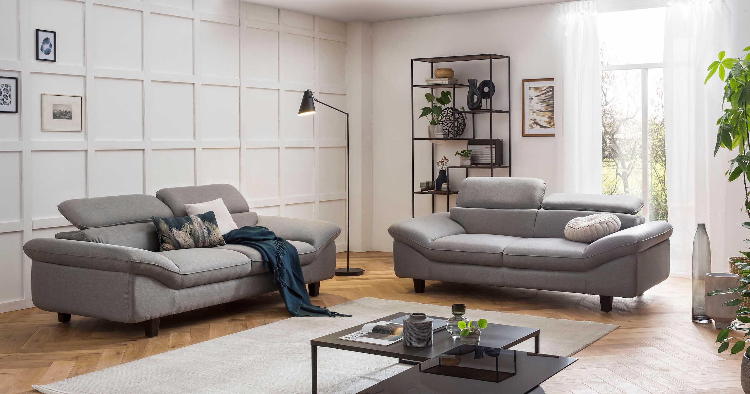 Home affaire 3-Sitzer »Pilot«, Big-Sofa mit Kopfteilverstellung