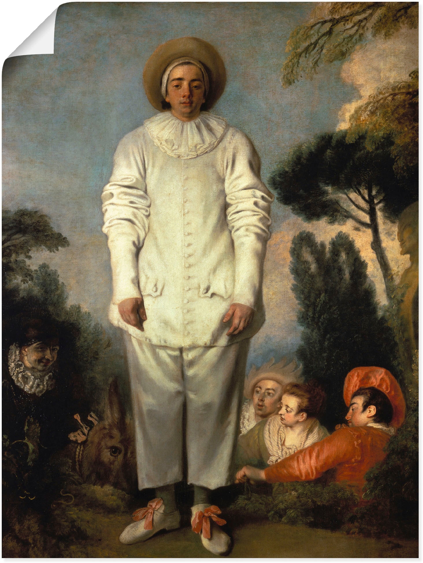 Artland Wandbild »Gilles. Um 1718-19«, Mann, (1 St.), als Leinwandbild, Wandaufkleber oder Poster in versch. Größen