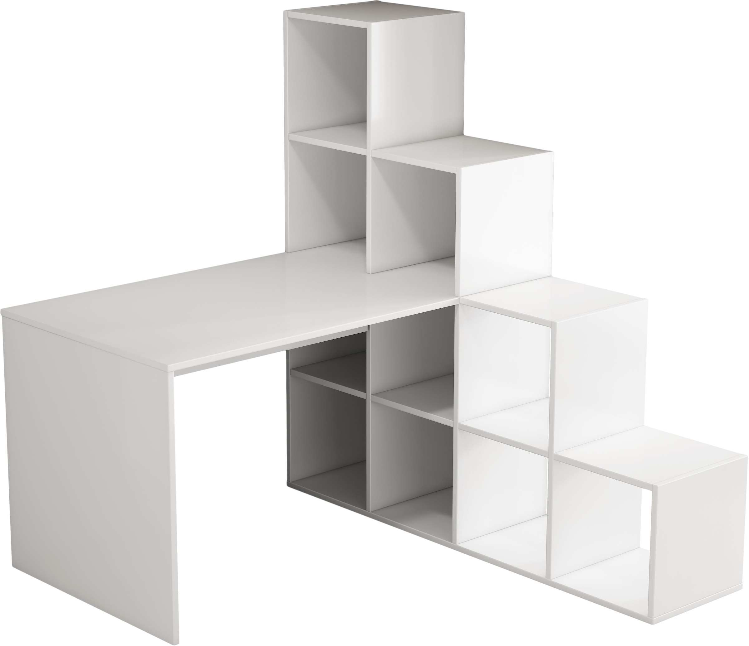 OTTO home Regal-Schreibtisch »Ciela« Set,  flexible Aufstellmöglichkeiten, wechselseitig  montierbar, B. 137 cm