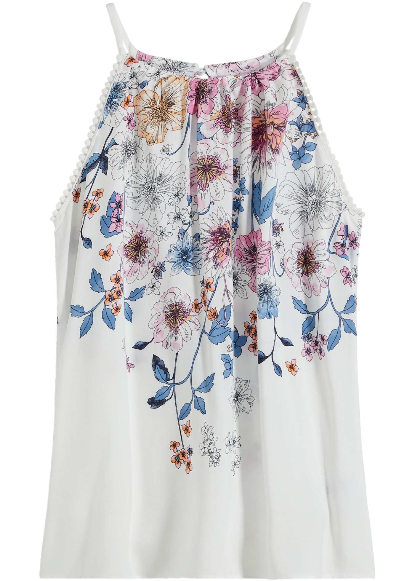 bonprix Blusentop 1 A-Linien-Passform, für Frühling und Sommer, aus Viskose, ärmellos