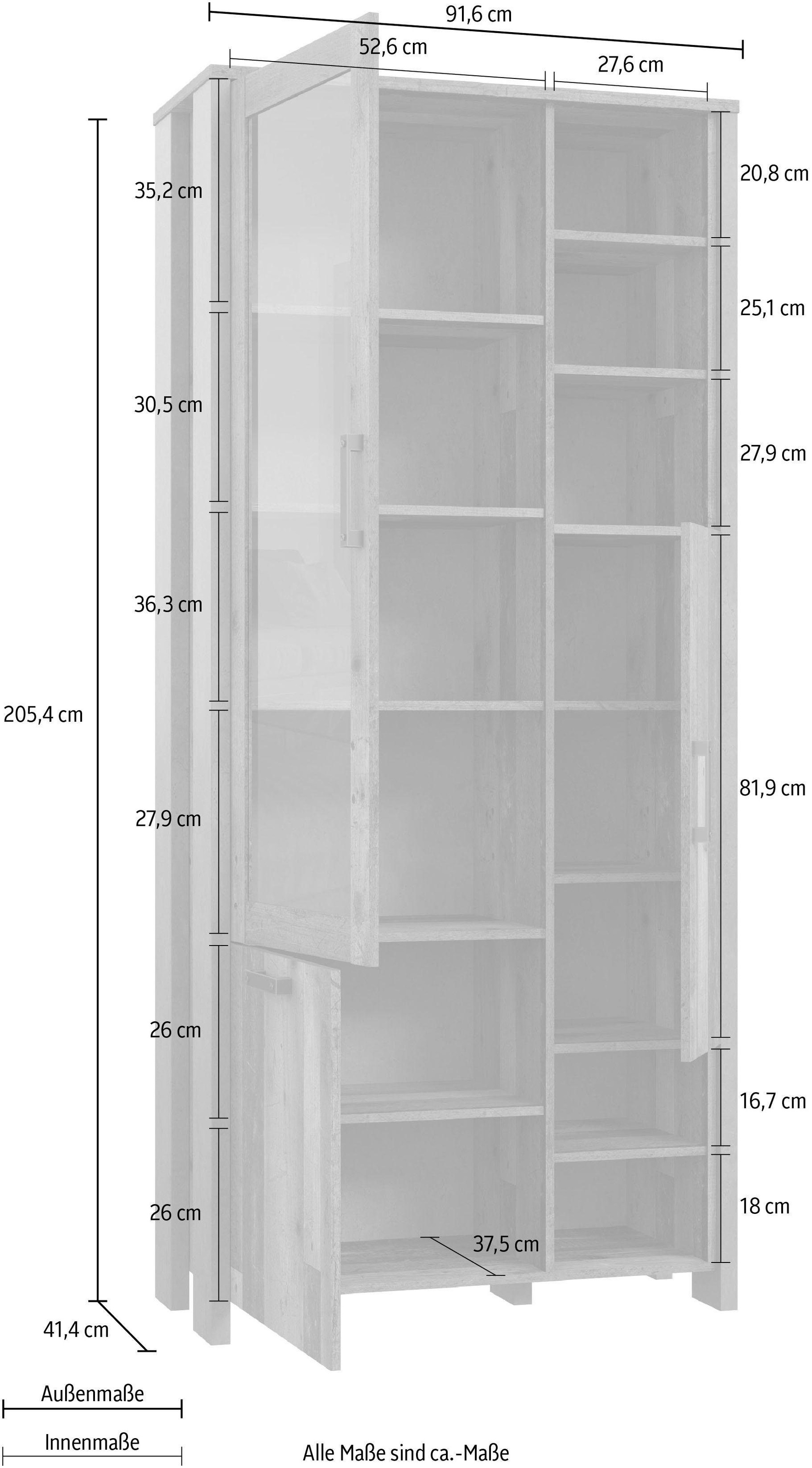 FORTE Highboard »Clif«, Höhe 205 cm