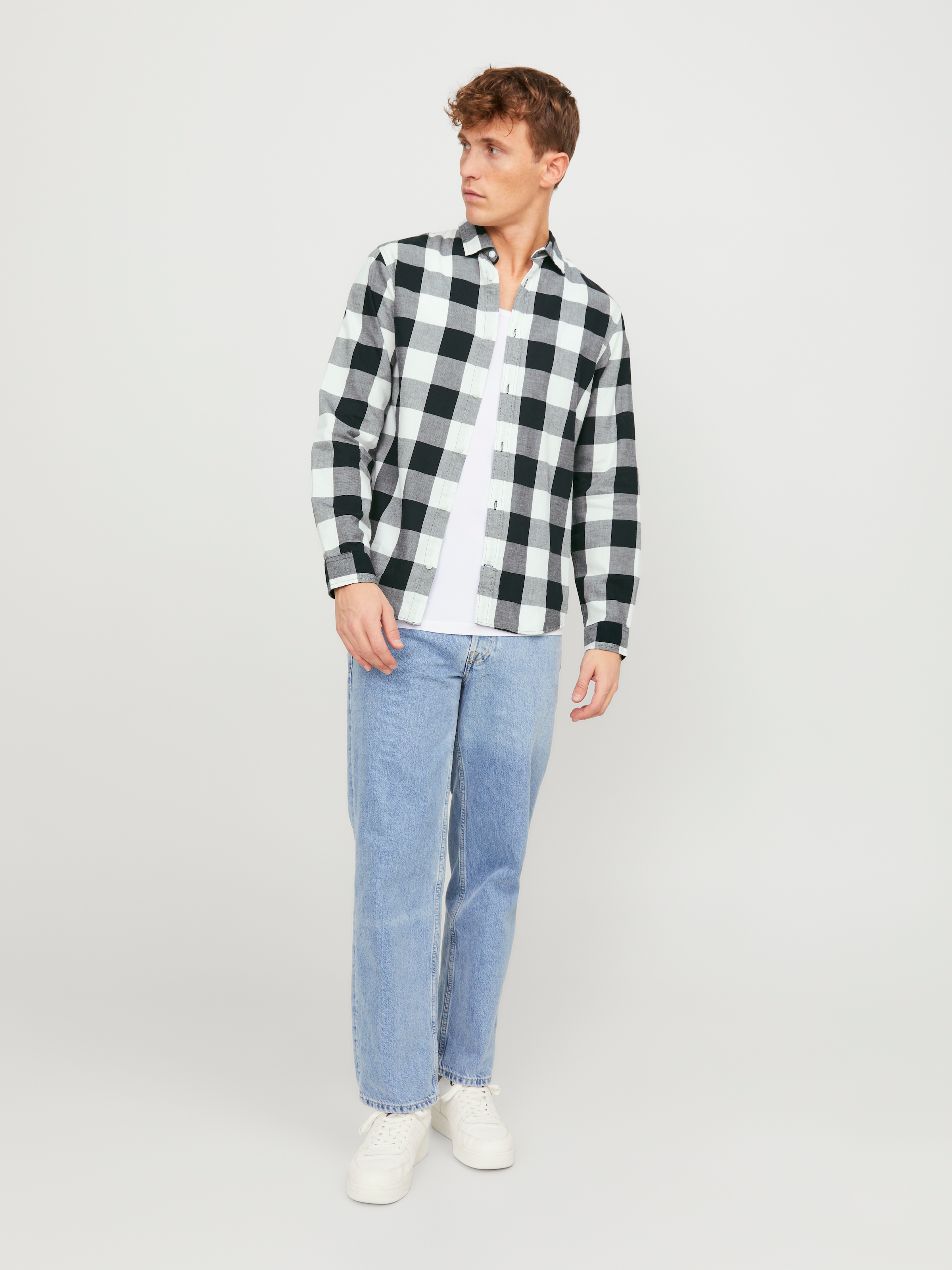 Jack & Jones Karohemd »JJ JJEGINGHAM TWILL SHIRT L/«