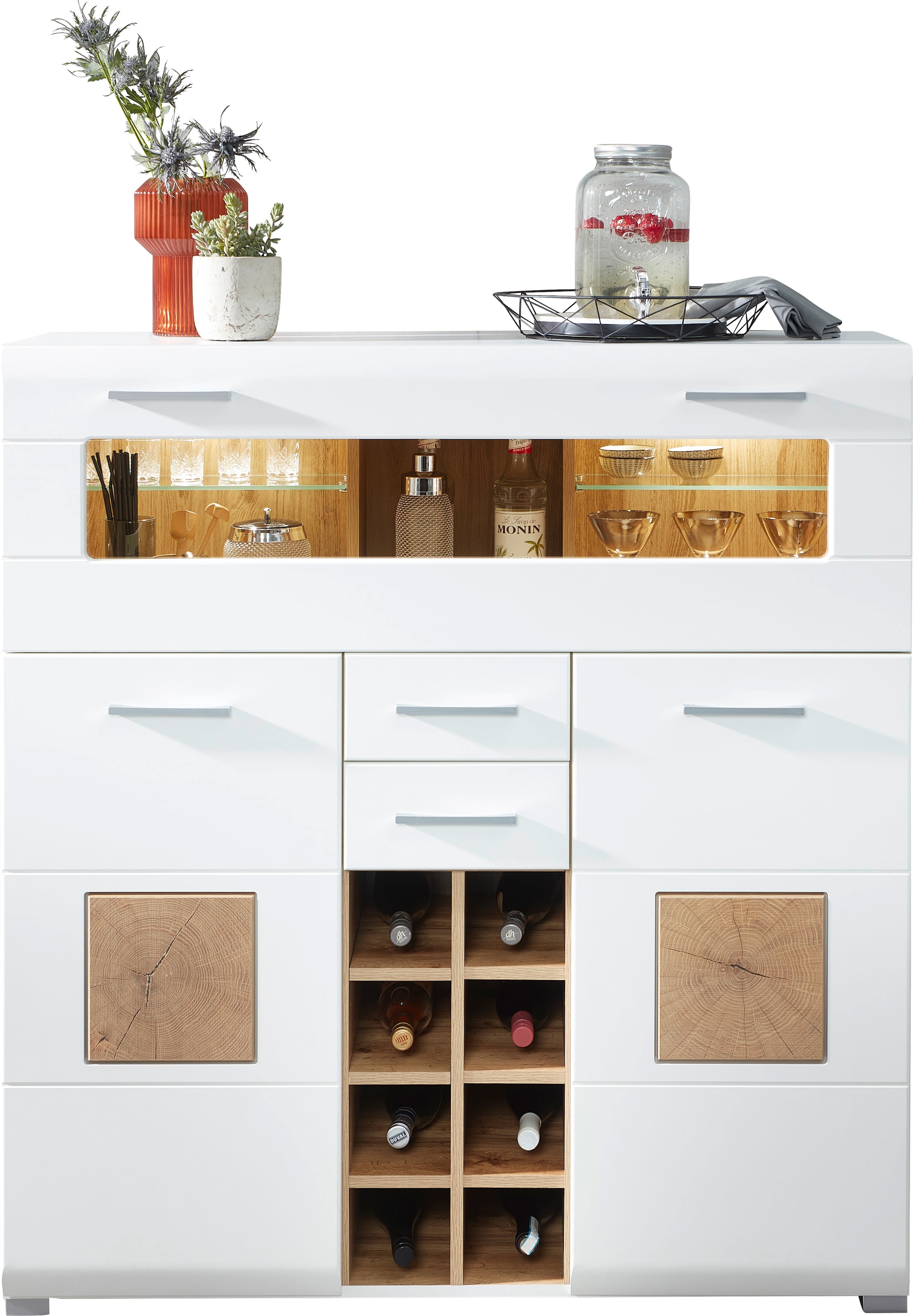 Innostyle Barschrank »FUN PLUS, TOPSELLER!«, (Barschrank), Maße: 120 x 129 x 37 cm (B/H/T), mit LED-Beleuchtung