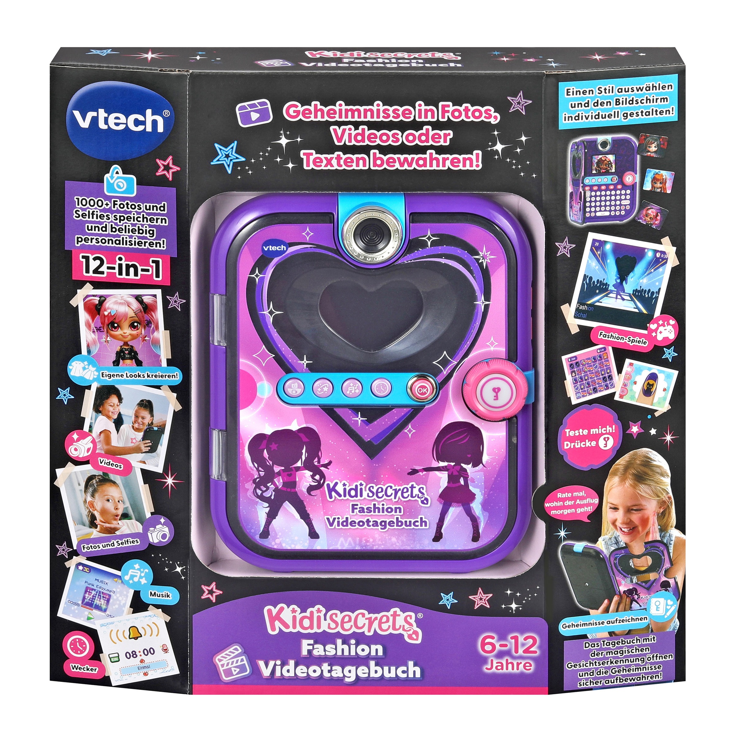 Vtech® Elektronisches Tagebuch »KidiSecrets Fashion Videotagebuch« mit Gesichtserkennung und einen 4-stelligen Zahlencode