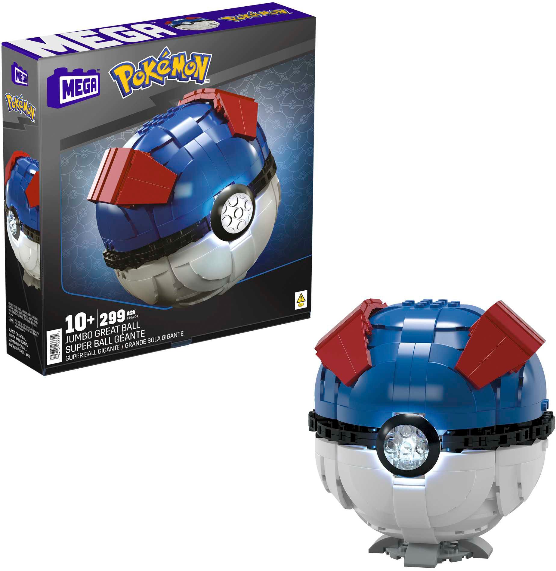 Spielbausteine »MEGA Pokémon, Jumbo Superball«, (299 St.), mit Licht