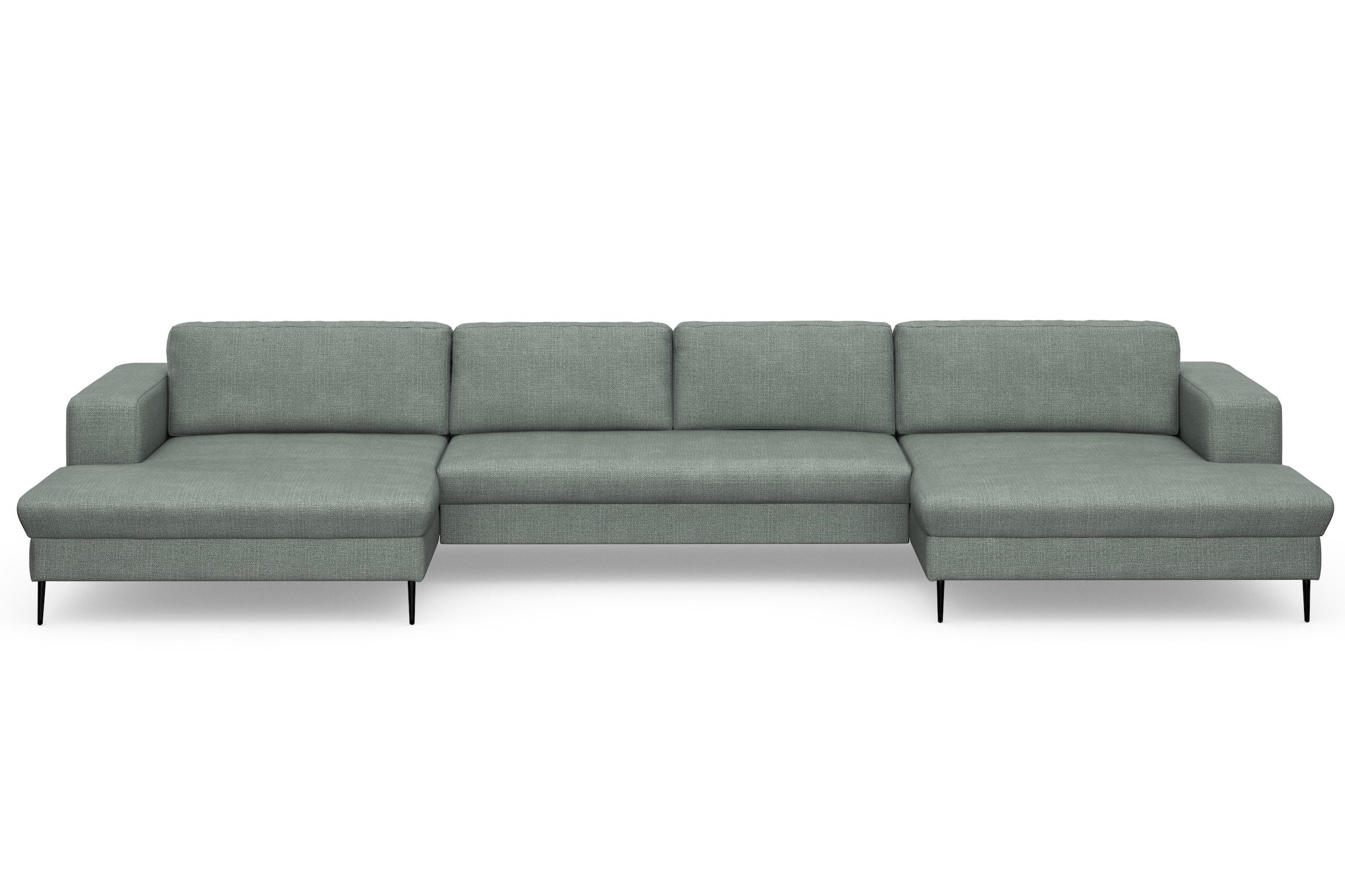 DOMO collection Wohnlandschaft »Modica U-Form«, XXL, in moderner Optik mit, 2 großzügigen Recamieren, auch in Cord
