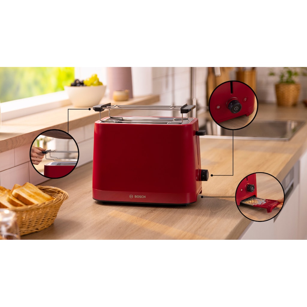 BOSCH Toaster »MyMoment TAT3M124«, 2 Schlitze, für 2 Scheiben, 950 W