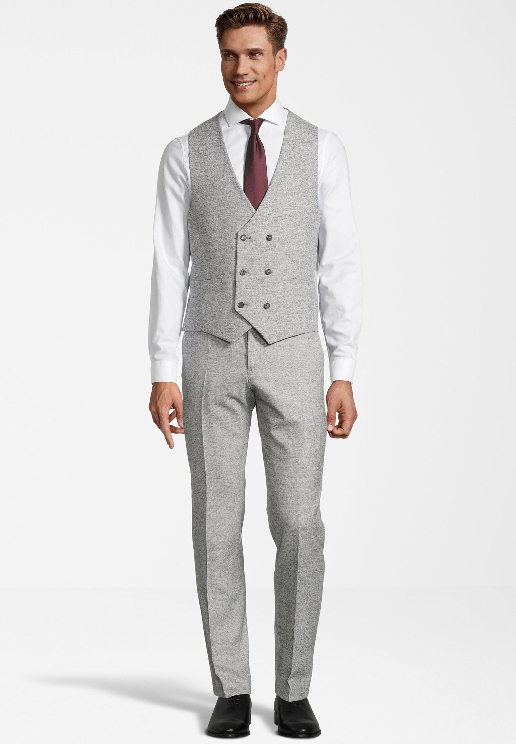SteffenKlein Anzug 3-teilig »SteffenKlein Anzug« regular fit bestehend aus schmaler Hose und zweireihiger Weste
