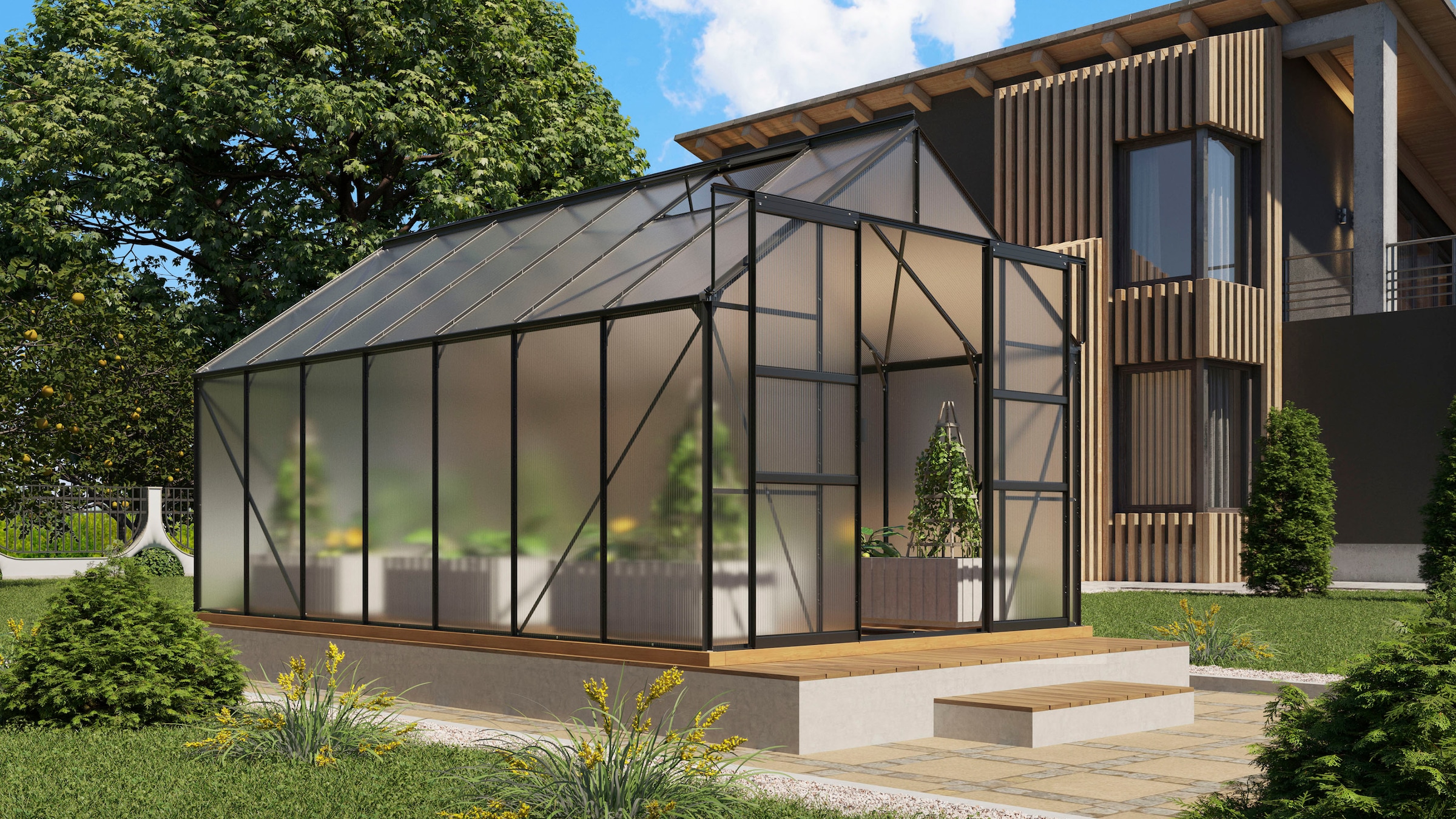 Vitavia Gewächshaus »Mars 11500« Alu-Profile, 6 mm Hohlkammerplatten