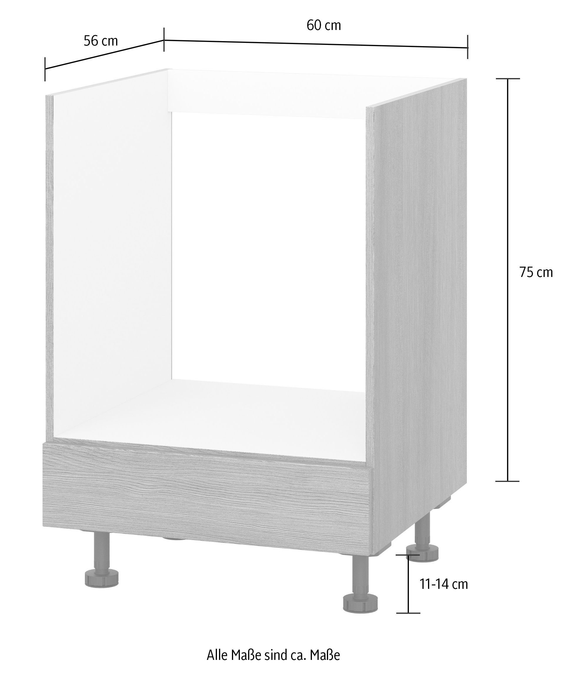 KOCHSTATION Herdumbauschrank »KS-Trea UHBL60«, Breite 60 cm, Höhe 75 cm