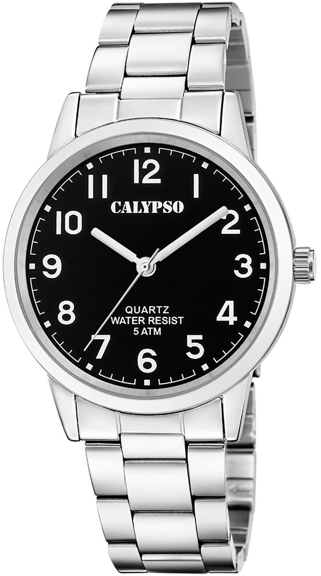 CALYPSO WATCHES Quarzuhr »Basic« Armbanduhr, Herrenuhr, Edelstahlarmband, analog