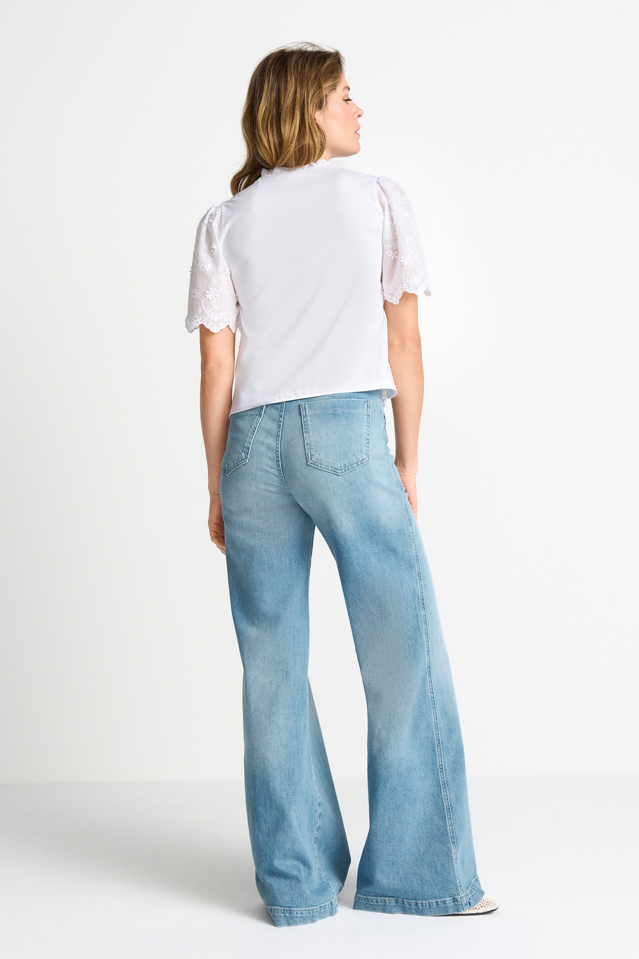 RICHROYAL Blusentop Regular fit mit Spitzendetails