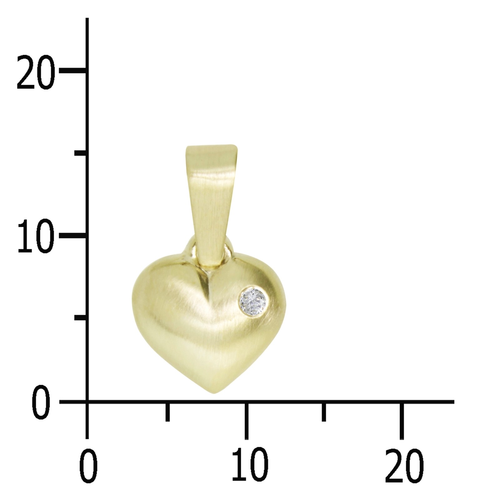 OSTSEE-SCHMUCK Kettenanhänger »- Herz - Gold 333/000 - ,«