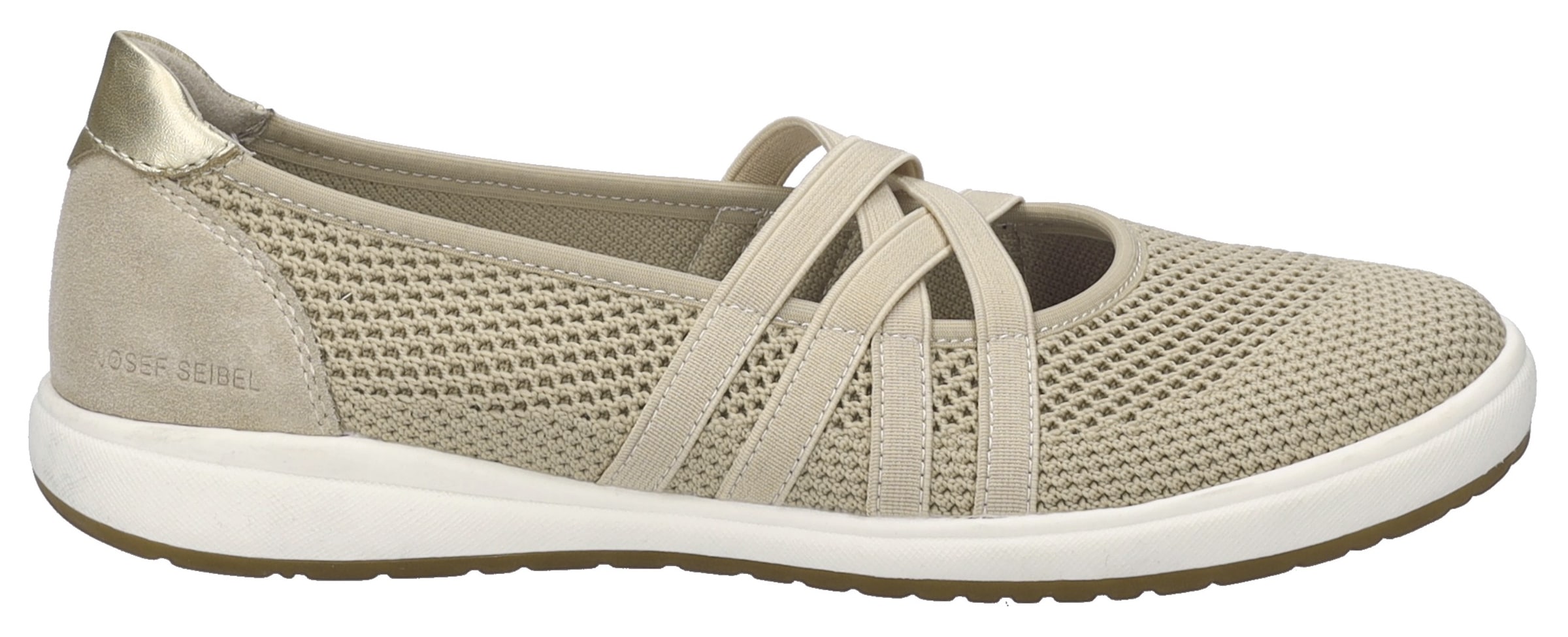 Josef Seibel Riemchenballerina »Caren 67«, Slipper, Sneaker, Schlupfschuh mit Metallic Einsatz an der Ferse