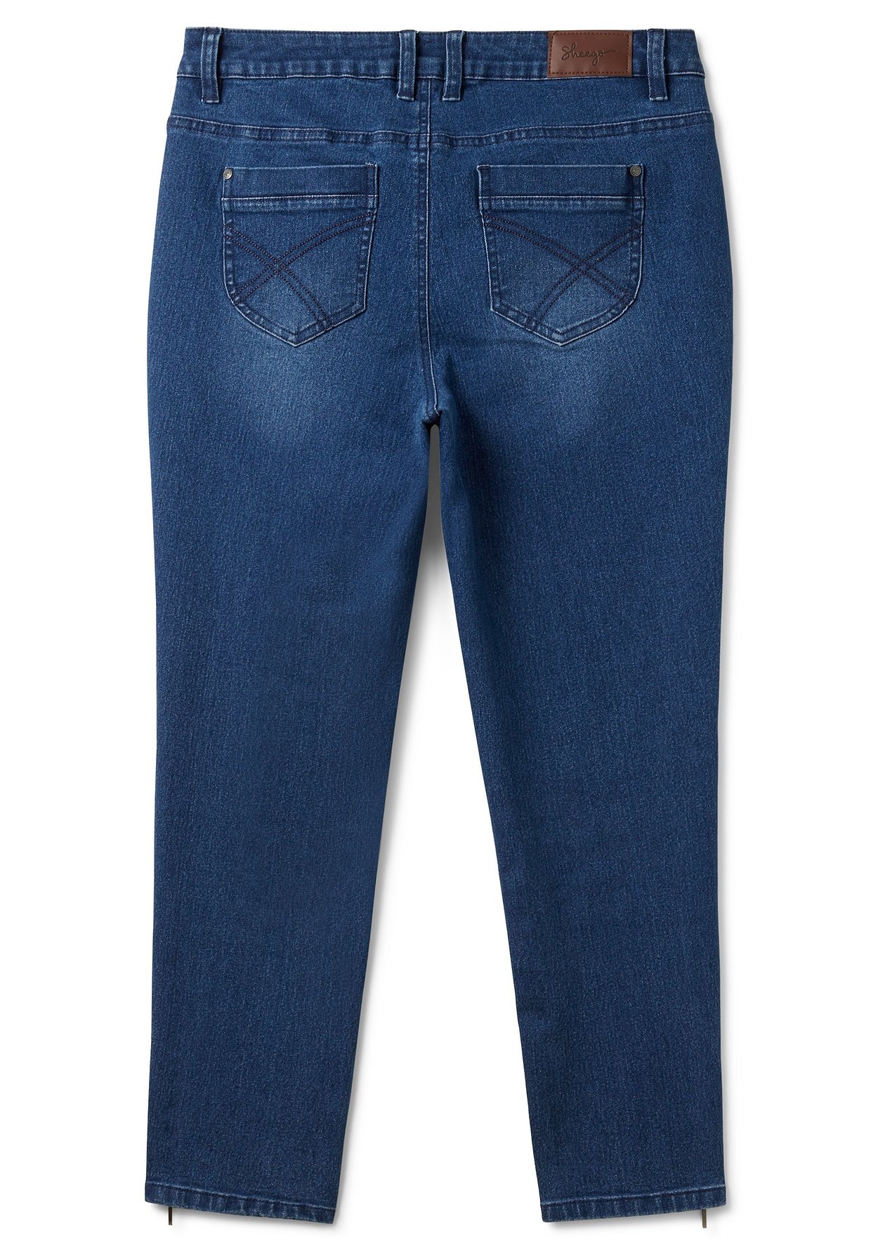 Sheego Stretch-Jeans »7/8-Jeans mit Zippern am Saumabschluss«