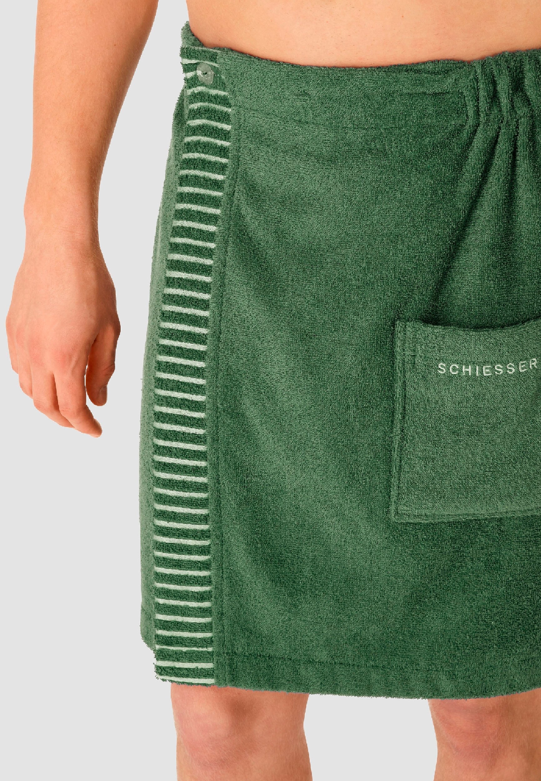 Schiesser Kilt »Rom aus weicher Baumwolle, saugstark und 3-fach weitenverstellbar«, (1 St.), MADE IN GREEN by OEKO-TEX®