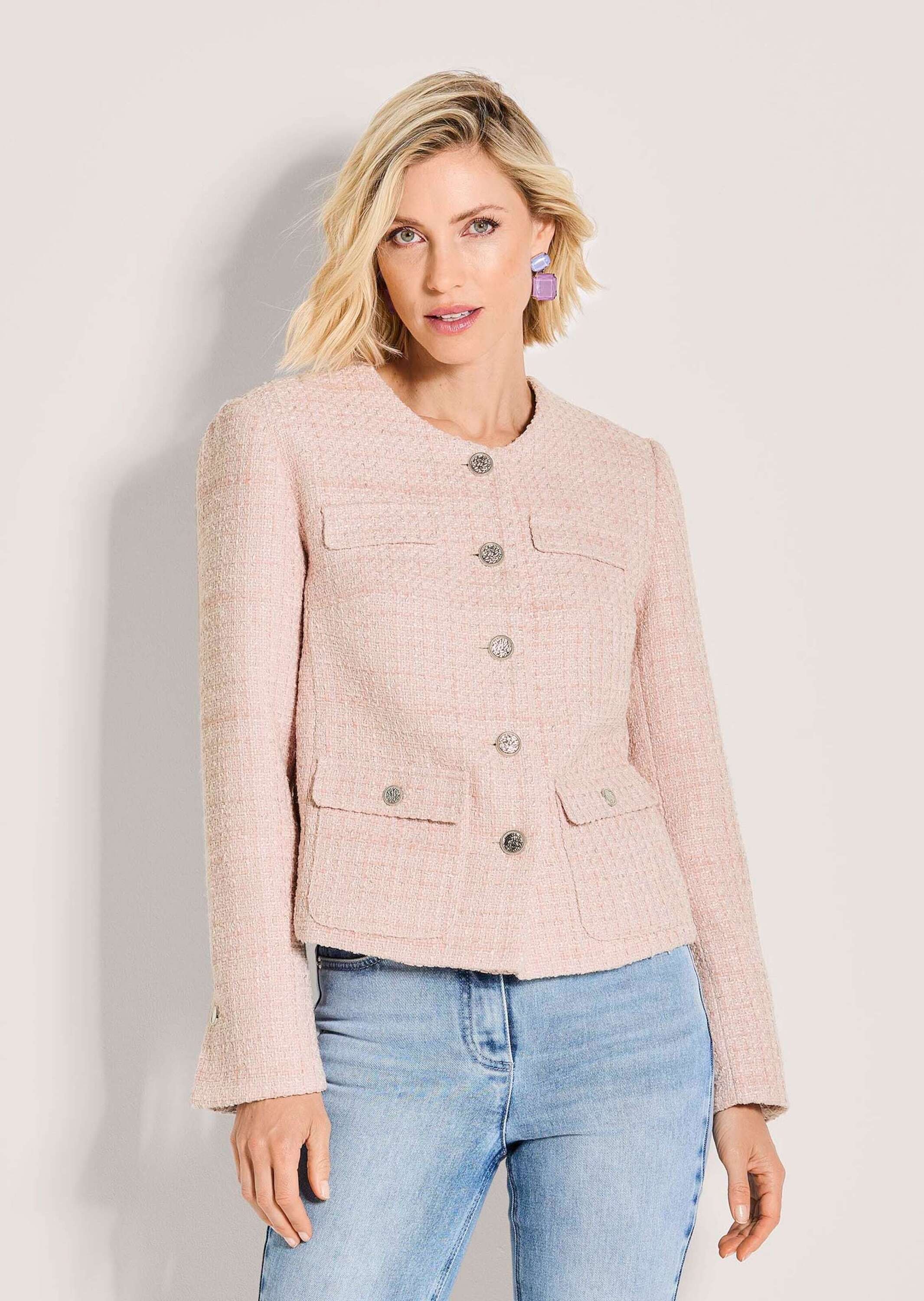 MADELEINE Jackenblazer »Blazer Bouclé-Blazer mit Glanzakzenten« Bouclé