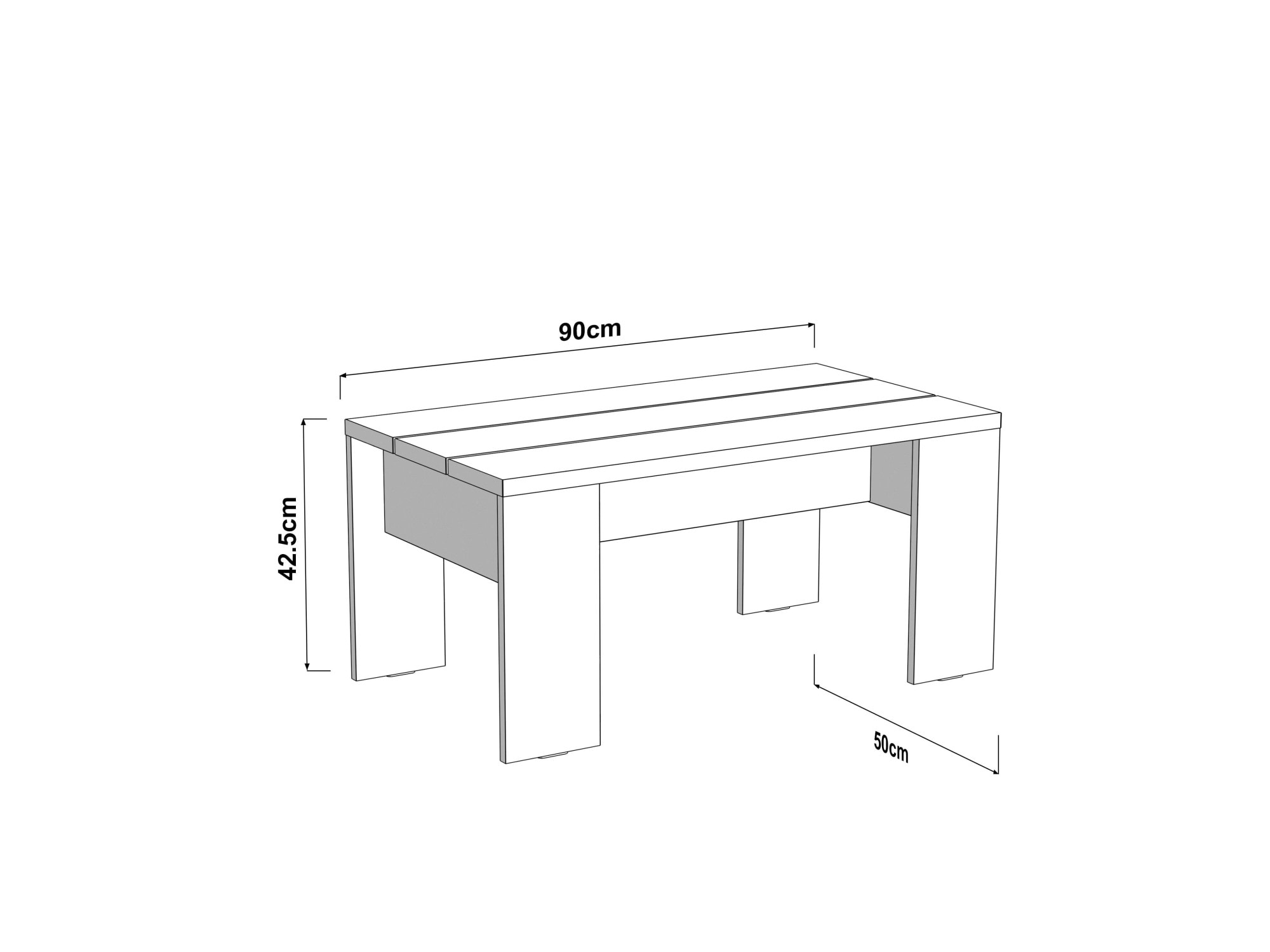 Home affaire Couchtisch »Montese, Wohnzimmertisch, Sofatisch, Beistelltisch, Kaffeetisch« Moderner Couchtisch: 3 Größen, 4 Farben – ideal für kleine Räume