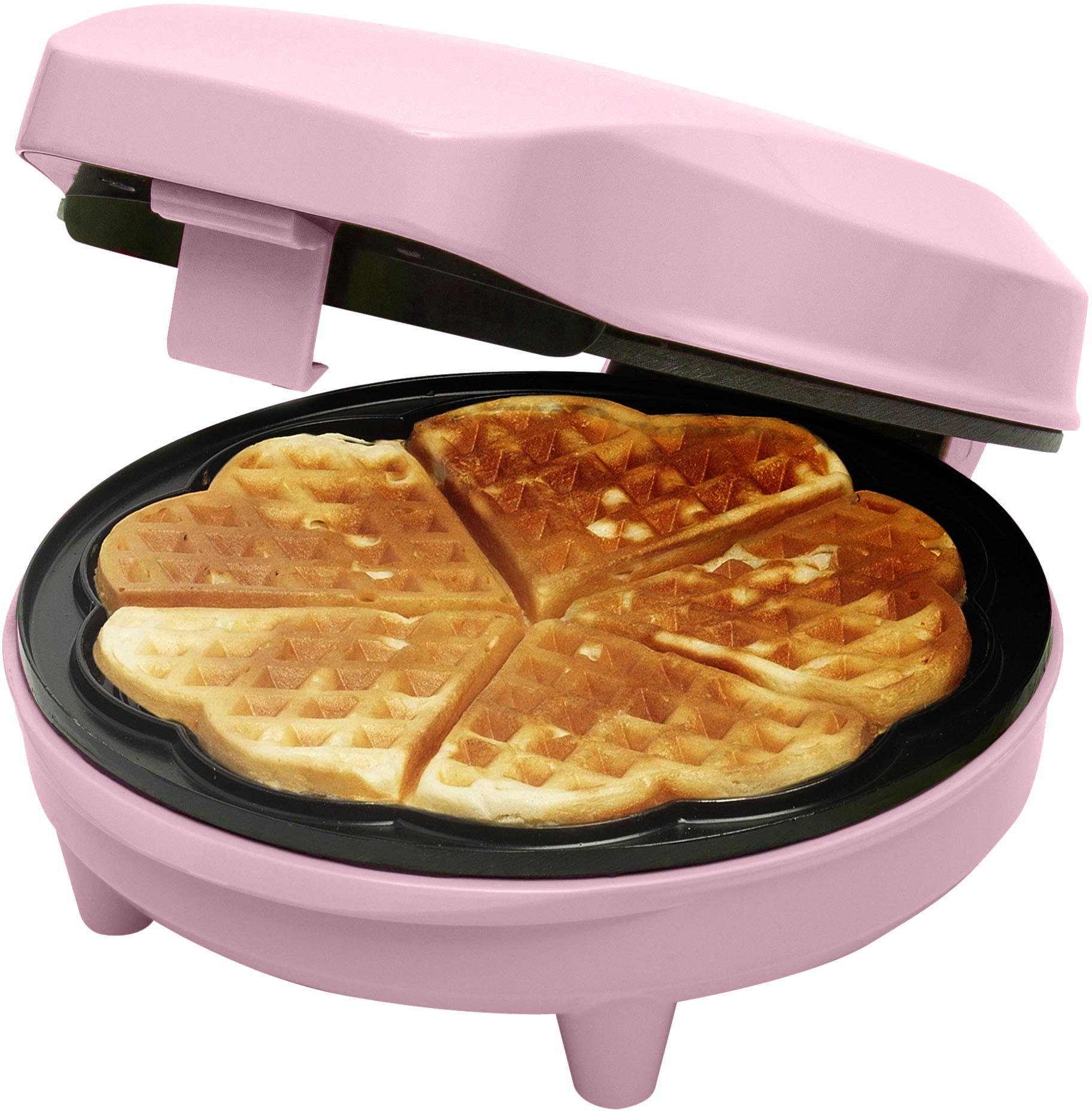 bestron Waffeleisen »ASW217«, 700 W, für klassische Herzwaffeln, mit Antihaftbeschichtung, Retro Design