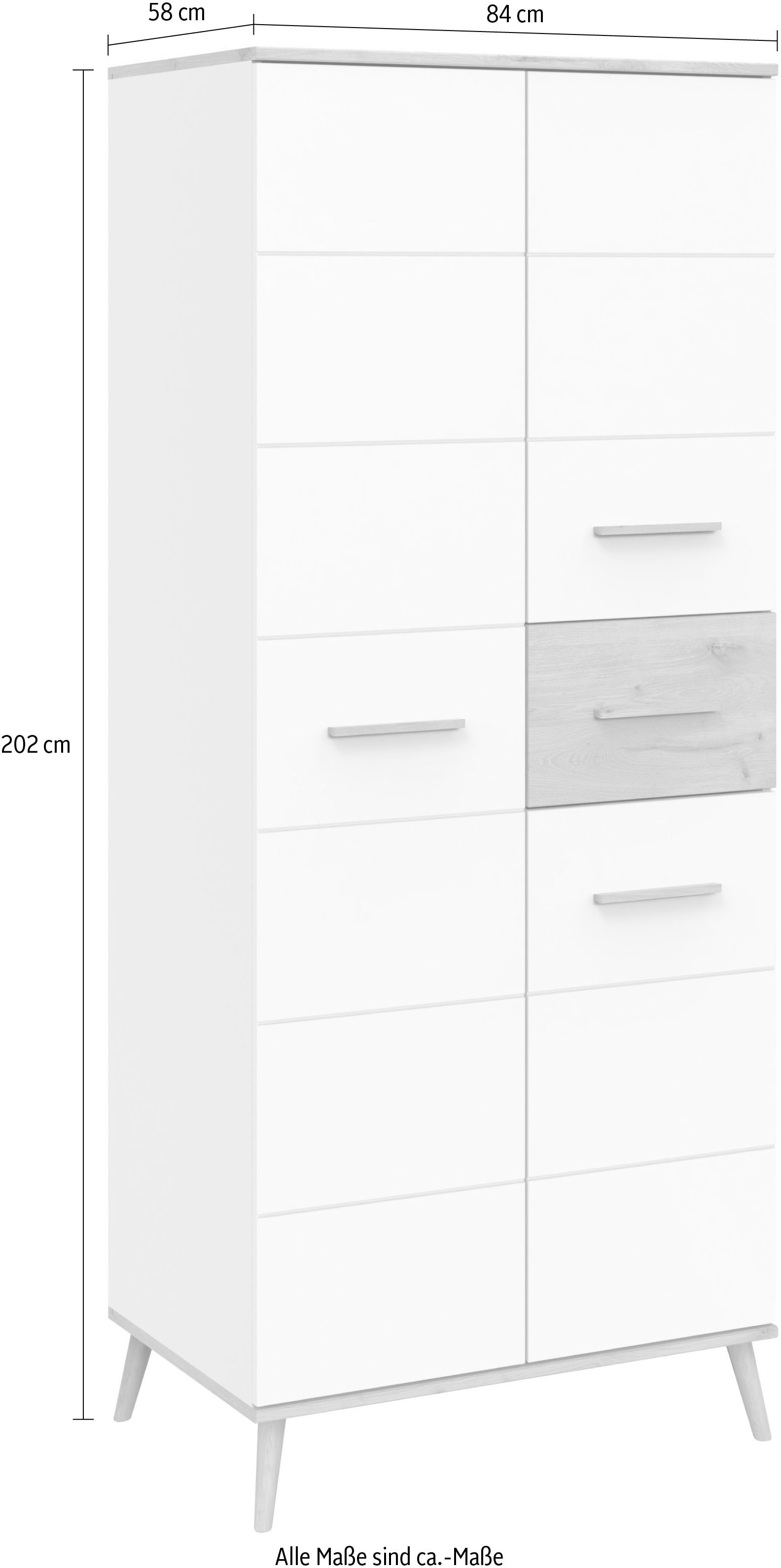 Wimex Kleiderschrank »Fehmarn«, Mit Massivholzfüßen