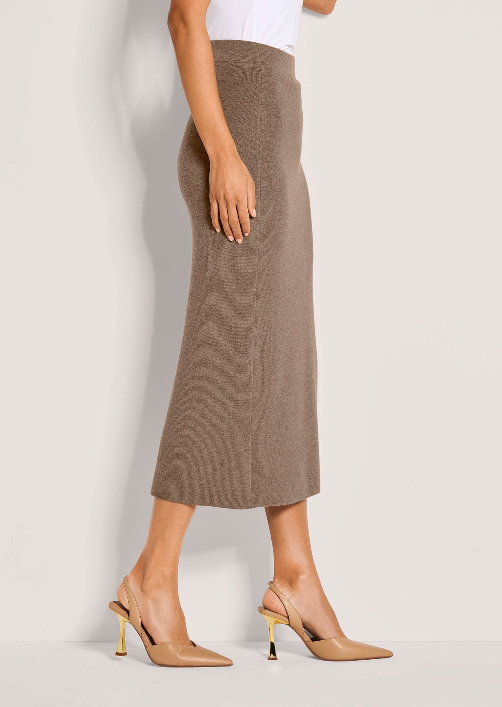 MADELEINE Midirock »Strickrock Eleganter Rock mit Schlitz«