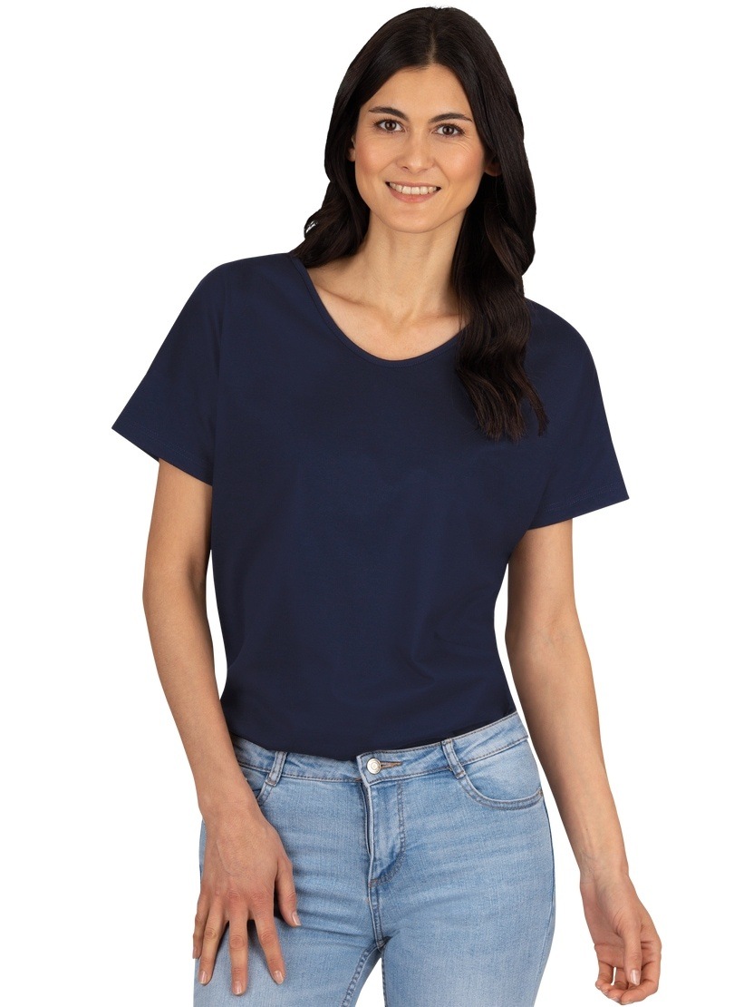 Trigema T-Shirt »TRIGEMA Oversized T-Shirt mit V-Ausschnitt«, (1 tlg.)