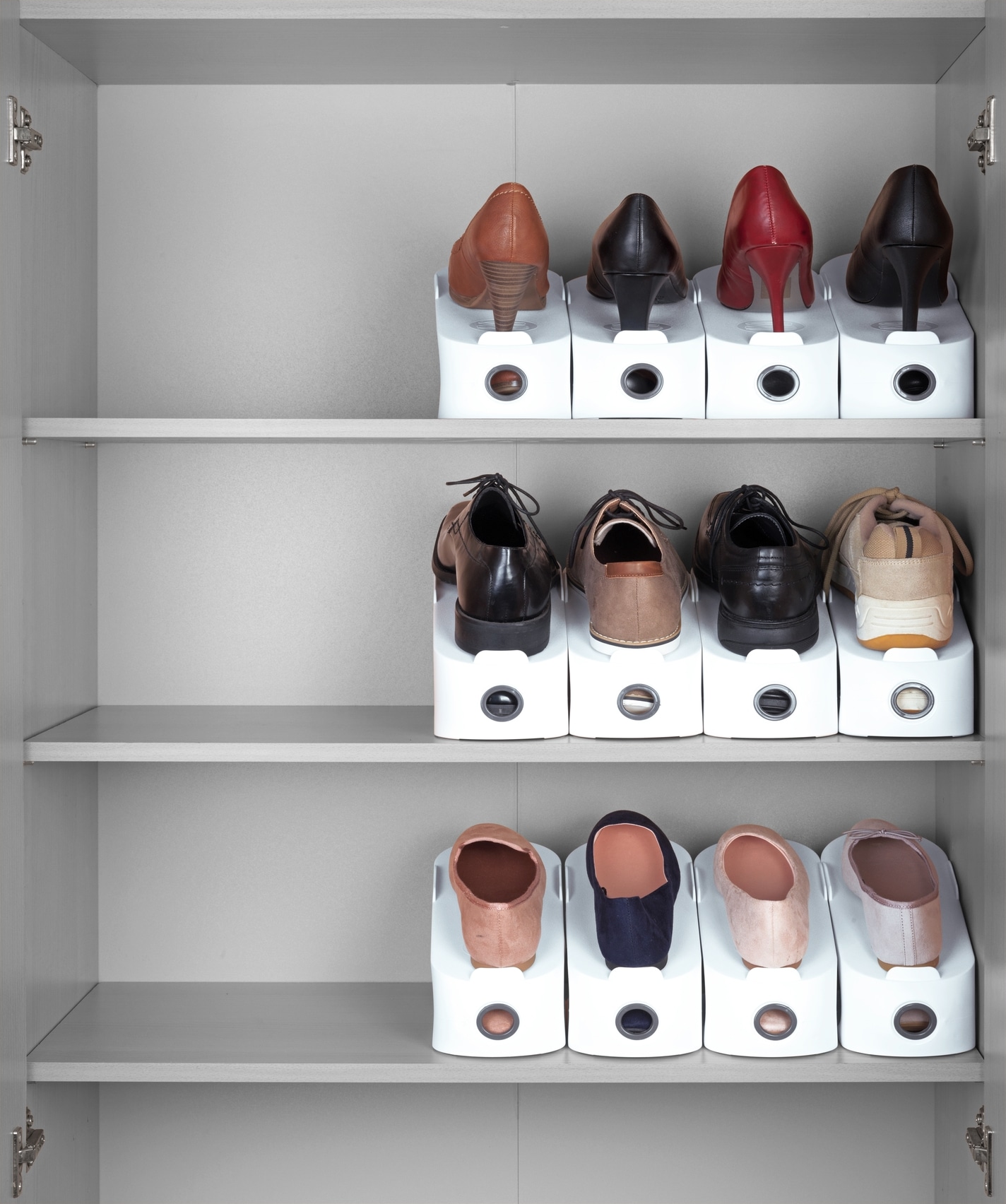 Maximex Schuhstapler »4er«, (Set, 4 tlg.), Schuhhalter, 50 % mehr Platz im Schuhschrank, Kunststoff, 4-teilig