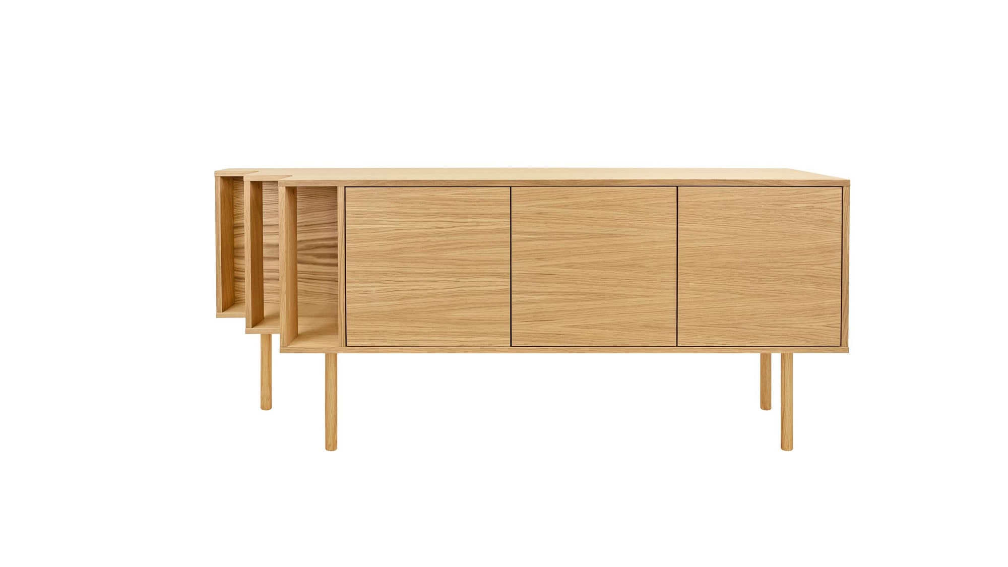 Woodman Sideboard »Shift«, mit Echtholzfurnier aus Eiche, Breite 189 cm, mit Push-to-Open
