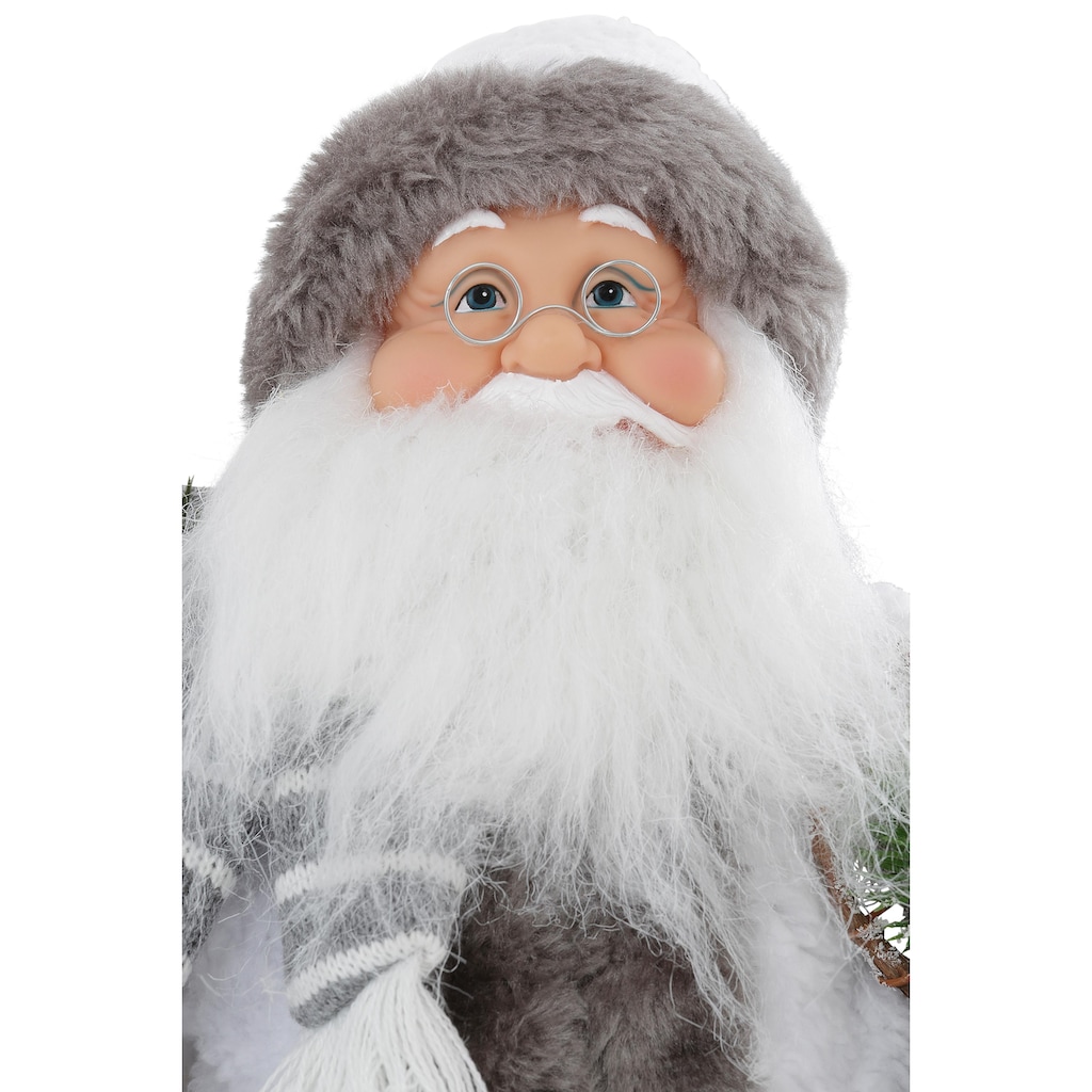 HOSSNER - HOMECOLLECTION Weihnachtsmann »Santa mit weißem Mantel und Laterne«